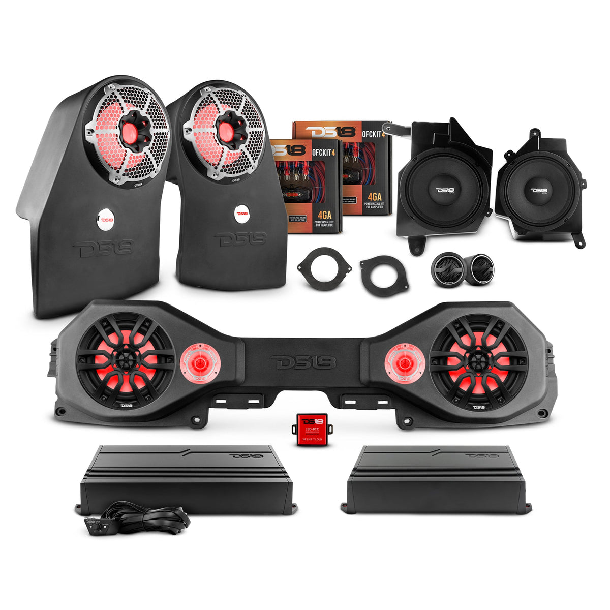 Jeep JL/JLU 2018–2023 Good Package – Loaded Sound Bar, Dash Enclosures, Subwoofers & Amplifiers