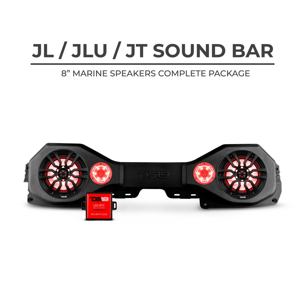DS18 Jeep JL/JLU/JT Plug & Play Sound Bar Package