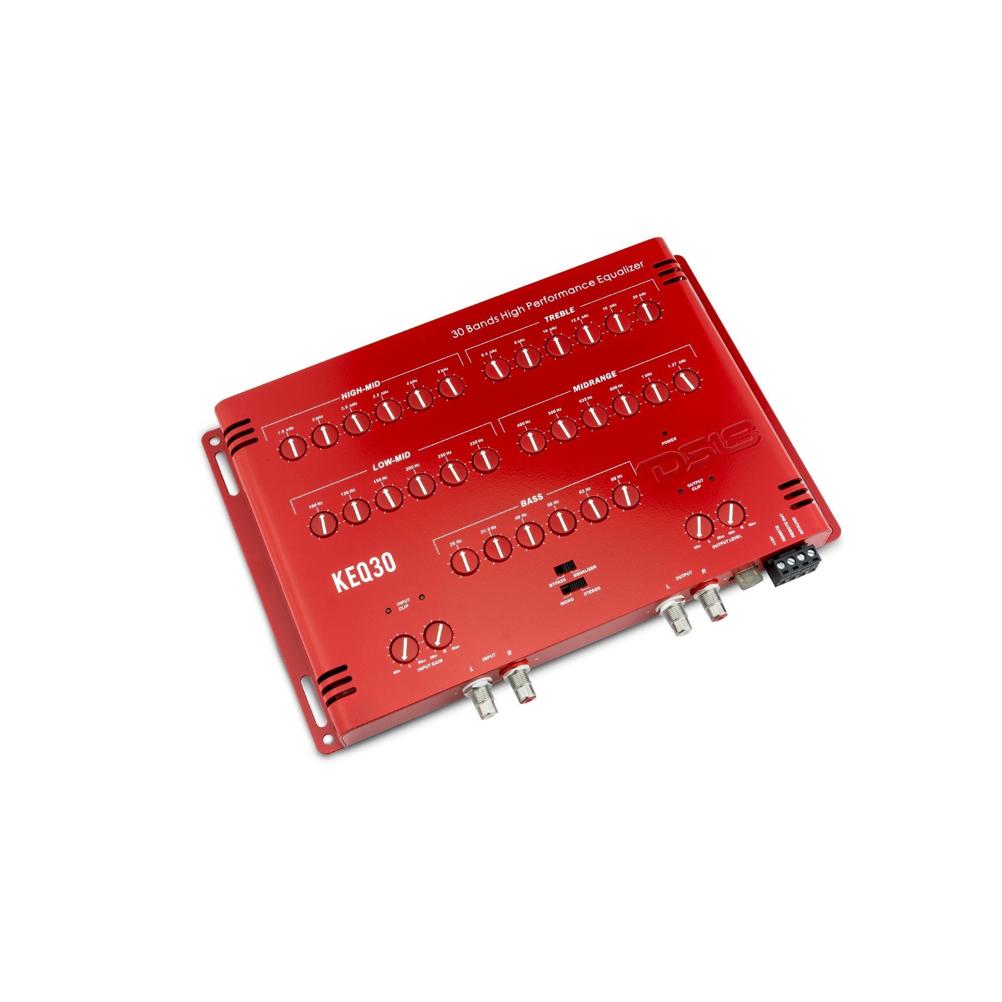 DS18 KEQ30 30-Band Equalizer with 1/3 Octave Measured Frequencies, Remote Output, 9 Volts