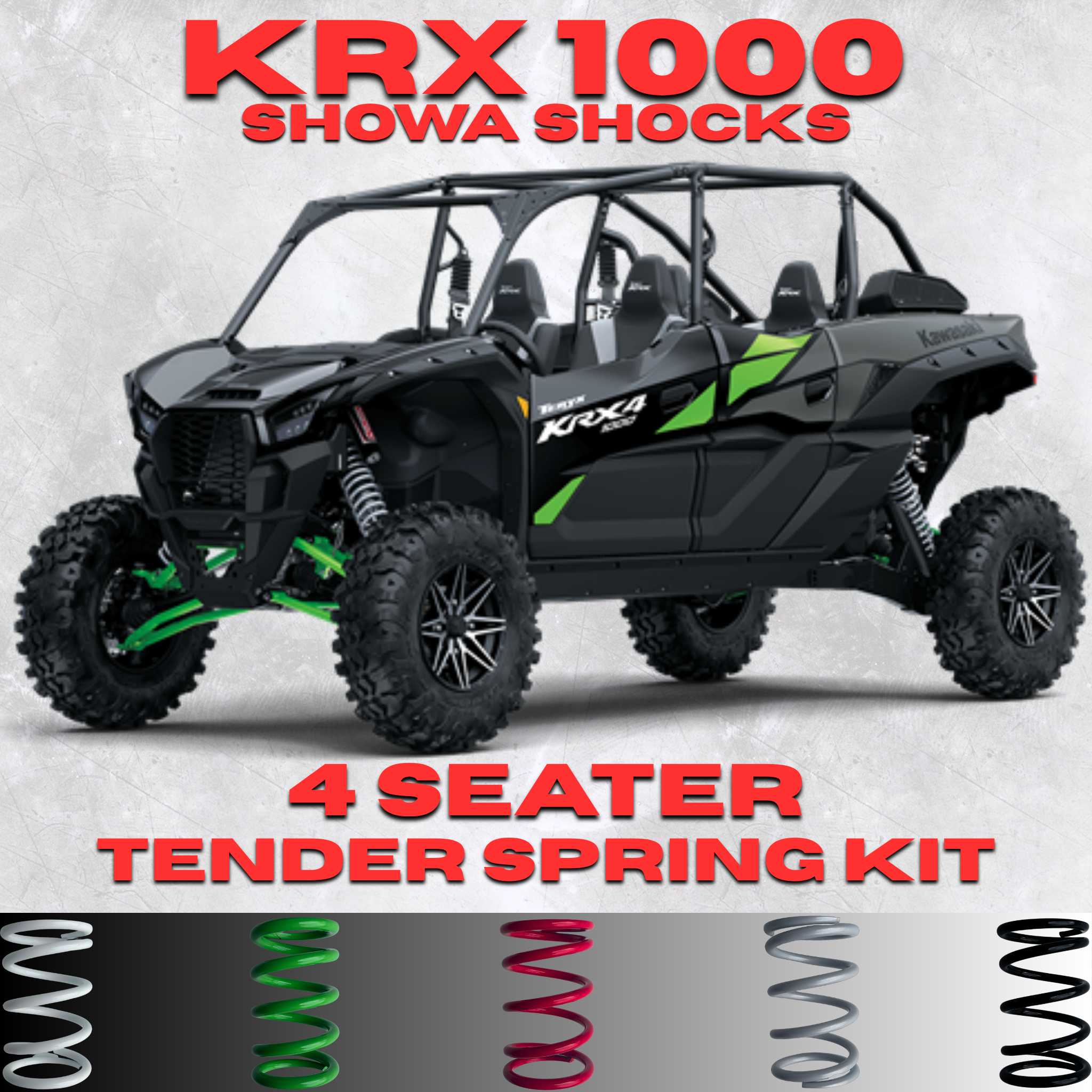 Kawasaki KRX 1000 4 Seater Tender Spring Kit (Showa Shocks)