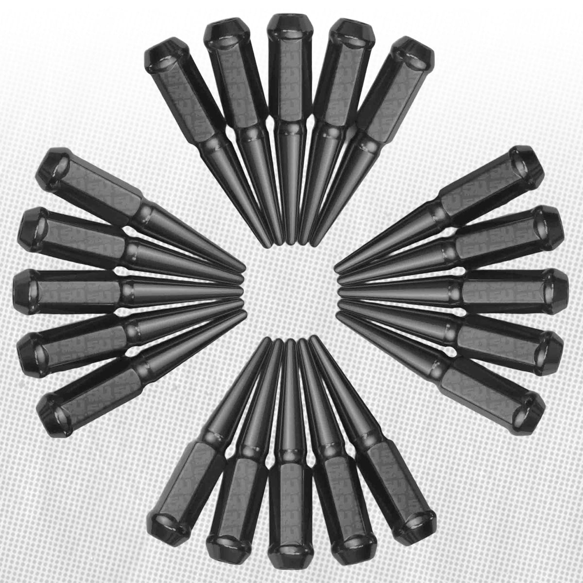 10x1.25mm Extended Spike Lug Nuts - 60 Degree Taper Seat