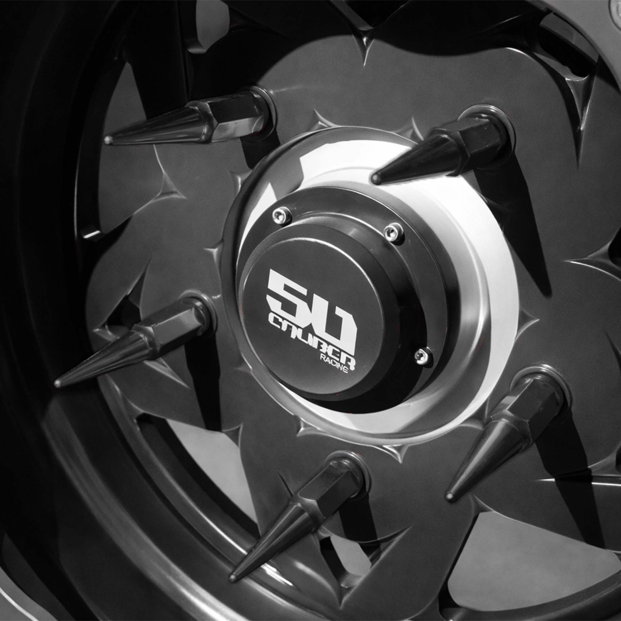 12x1.5mm Extended Spike Lug Nuts - 60 Degree Taper Seat