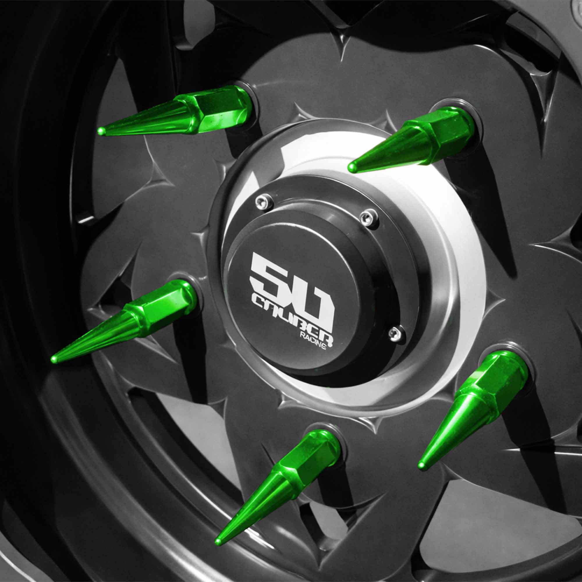 3/8-24 Extended Spike Lug Nuts - 60 Degree Taper Seat