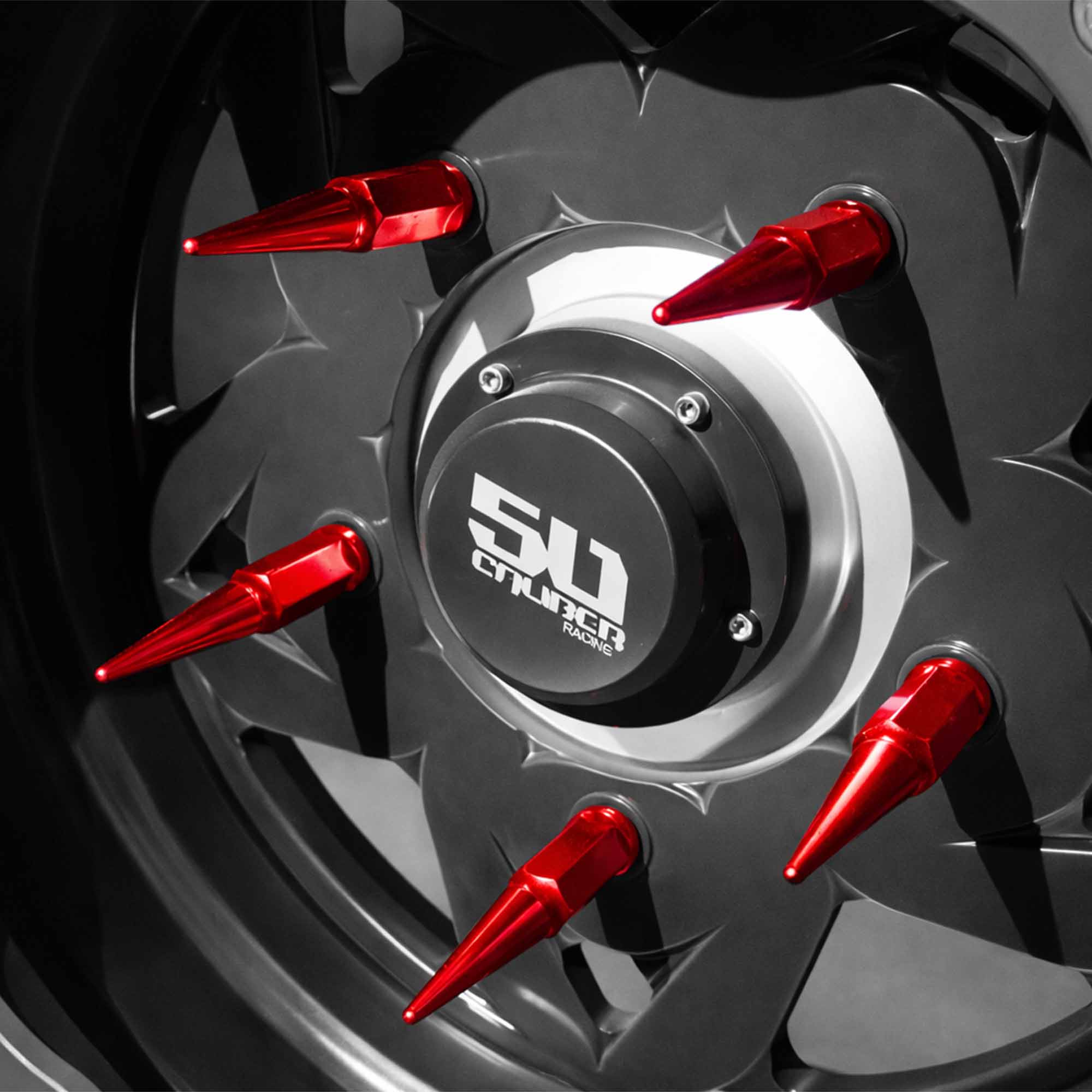3/8-24 Extended Spike Lug Nuts - 60 Degree Taper Seat