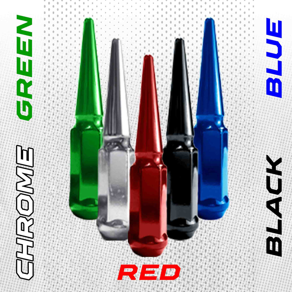 14x1.5mm Extended Spike Lug Nuts - 60 Degree Taper Seat