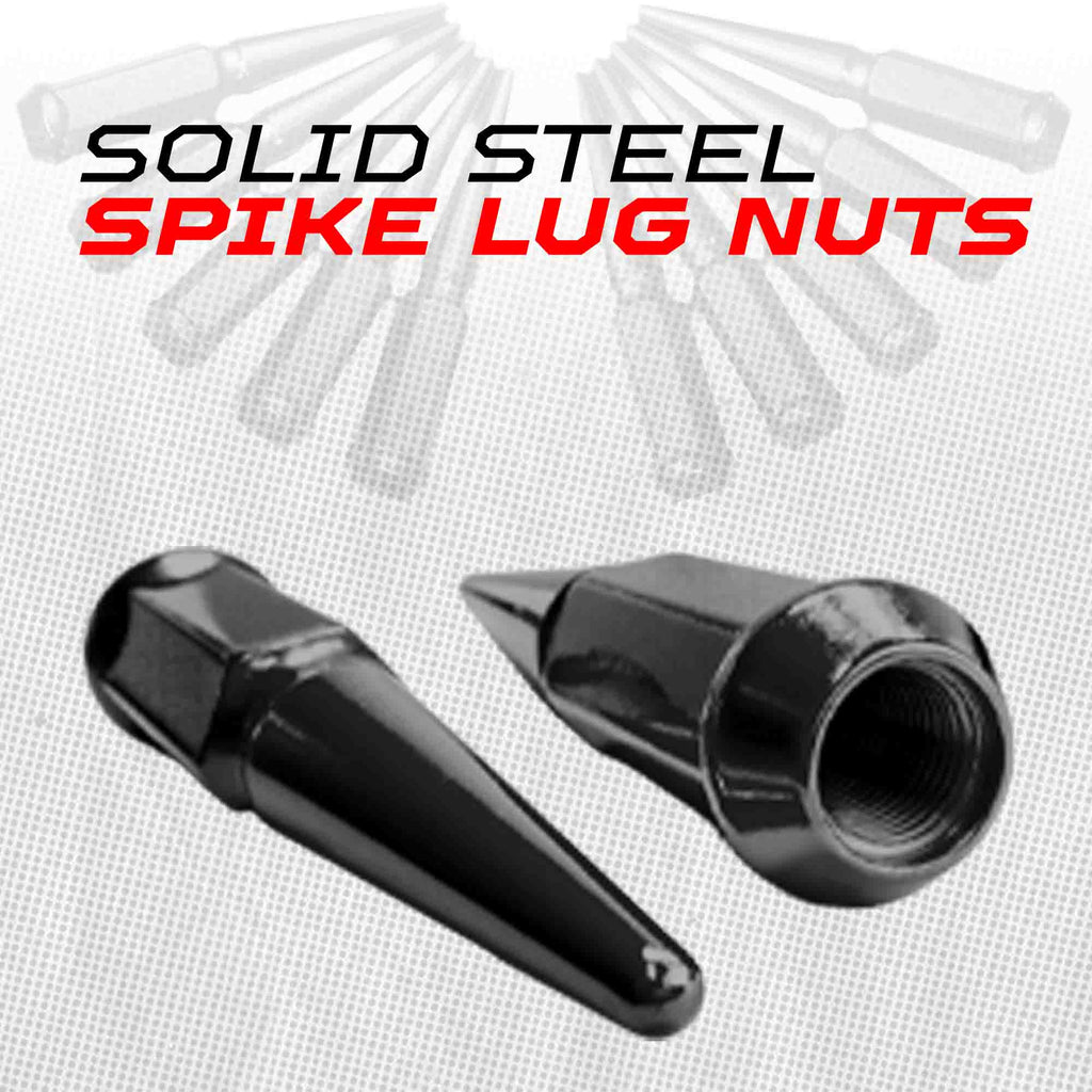 10x1.25mm Extended Spike Lug Nuts - 60 Degree Taper Seat