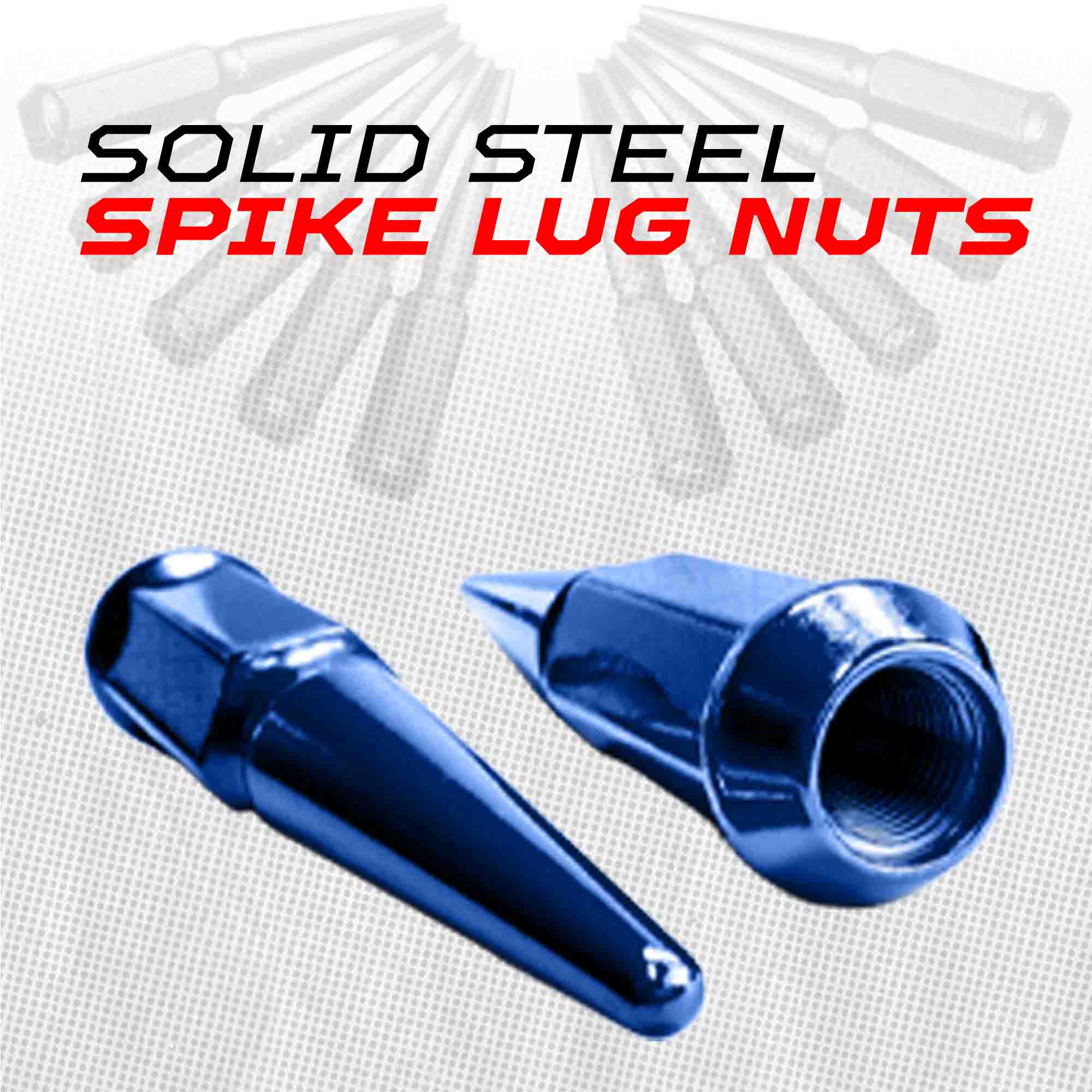 12x1.5mm Extended Spike Lug Nuts - 60 Degree Taper Seat