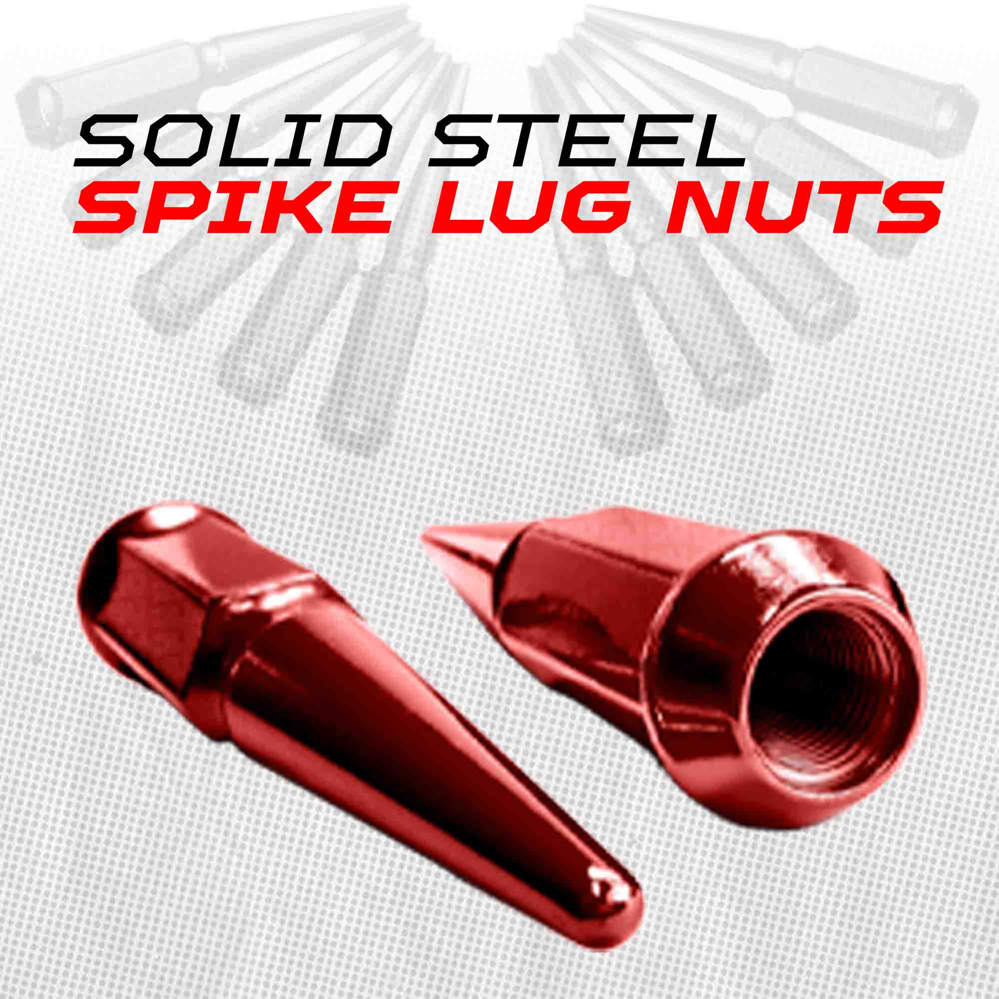 1/2 Inch Extended Spike Lug Nuts - 60 Degree Taper Seat