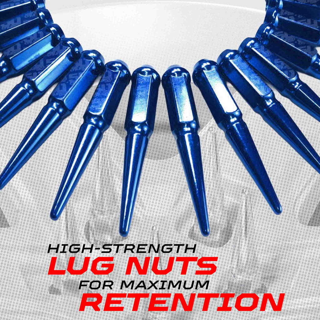 1/2 Inch Extended Spike Lug Nuts - 60 Degree Taper Seat
