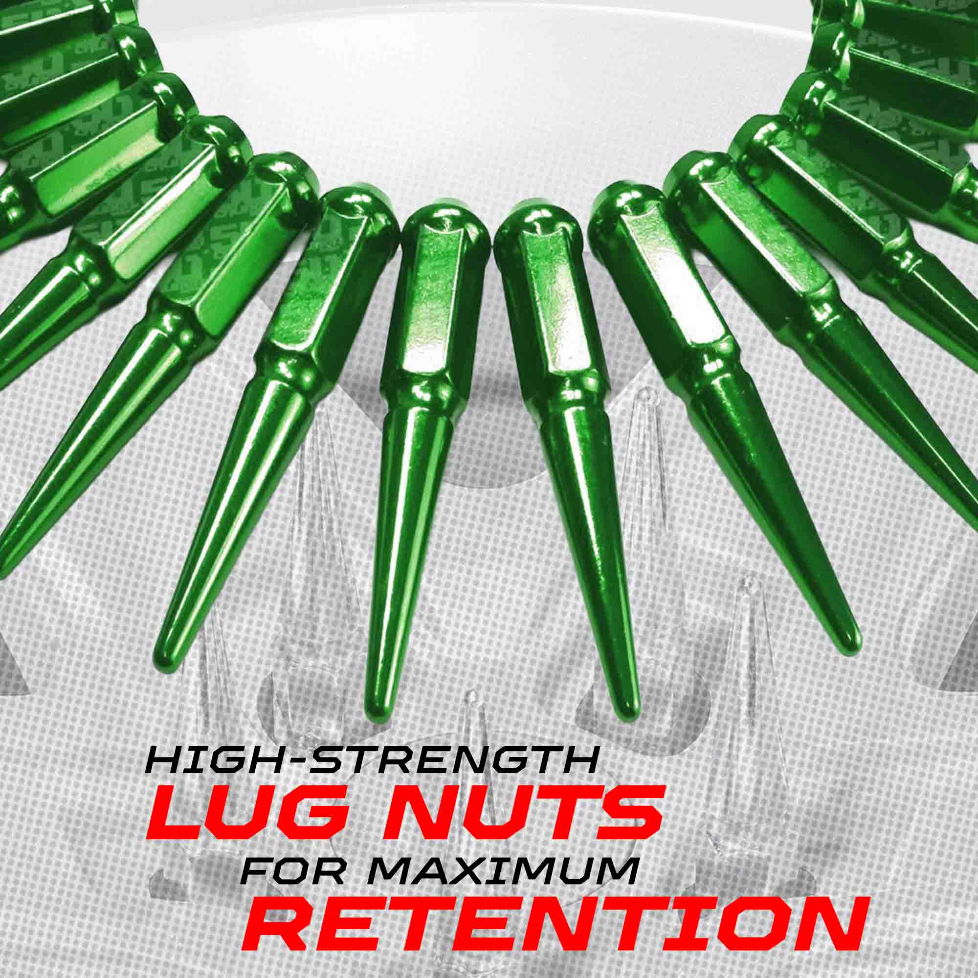 1/2 Inch Extended Spike Lug Nuts - 60 Degree Taper Seat