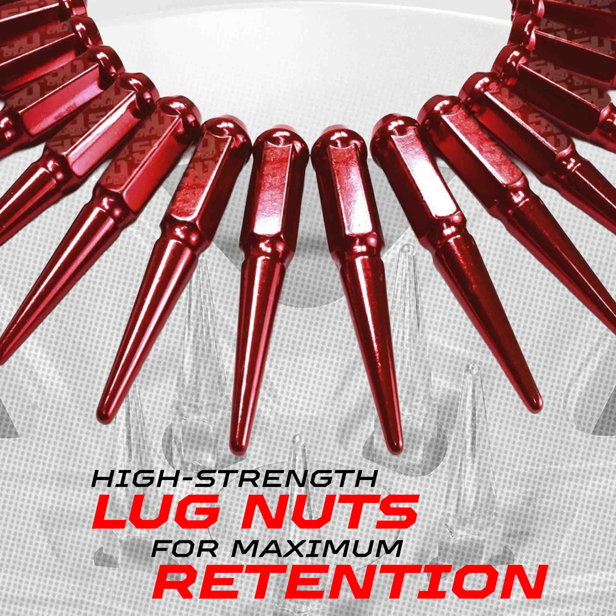 14x1.5mm Extended Spike Lug Nuts - 60 Degree Taper Seat