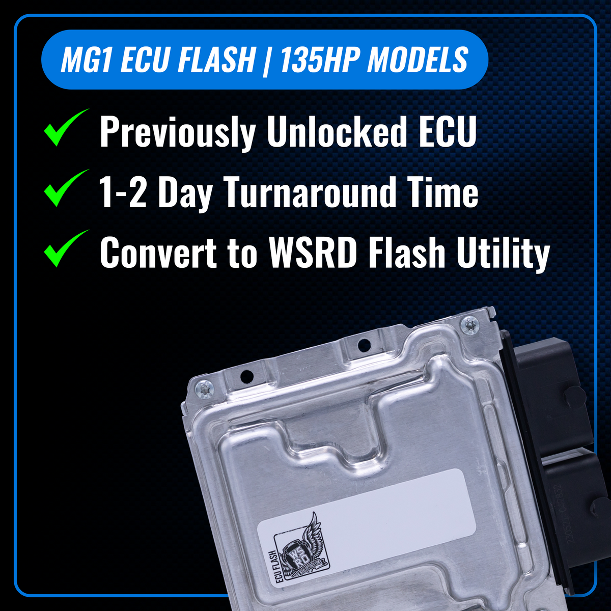 WSRD MG1 ECU Flashes | 2023-2026 Can-Am X3 135HP Turbo (Previously Unlocked ECU)