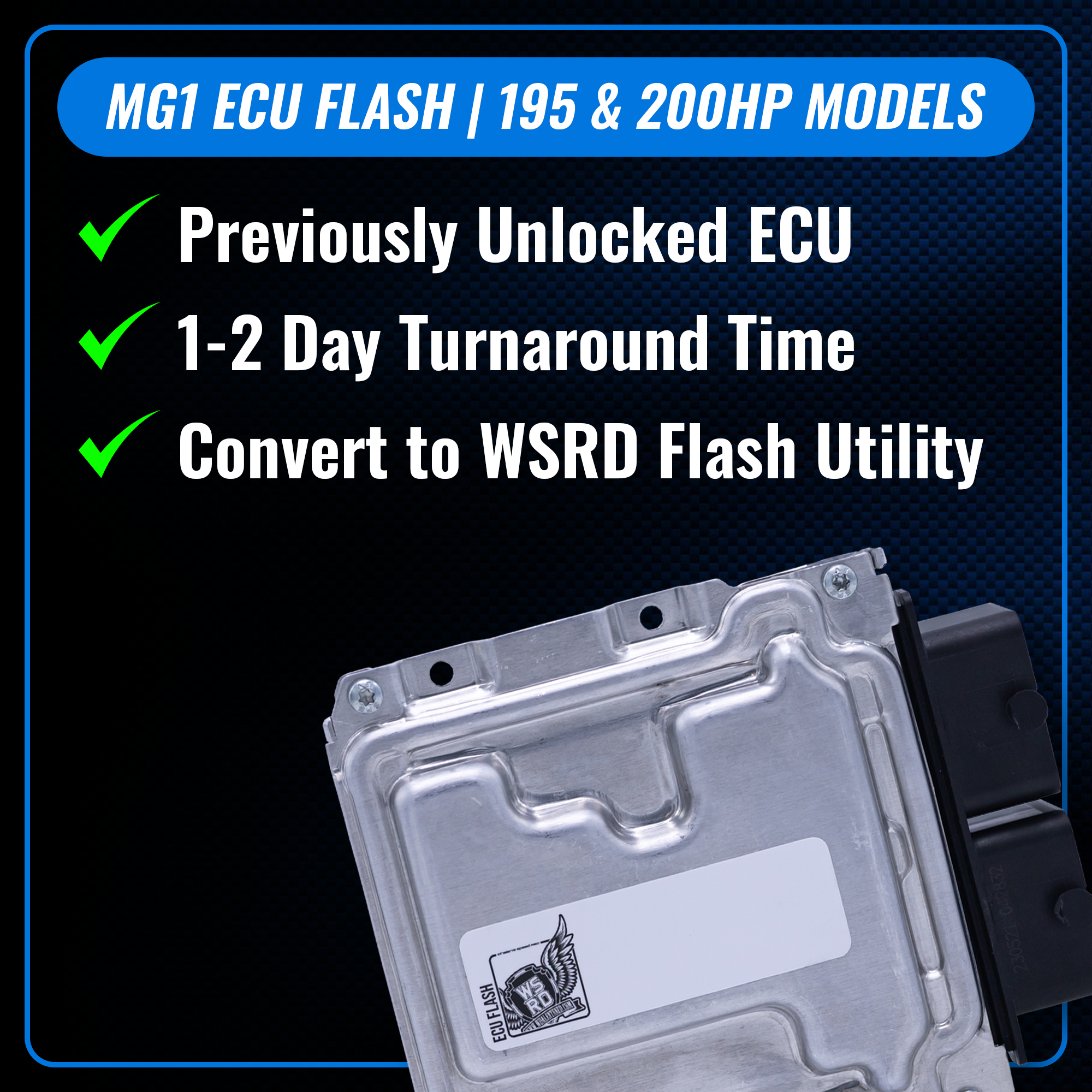 WSRD MG1 ECU Flashes | 2021-2026 Can-Am X3 195HP & 200HP Turbo RR (Previously Unlocked ECU)