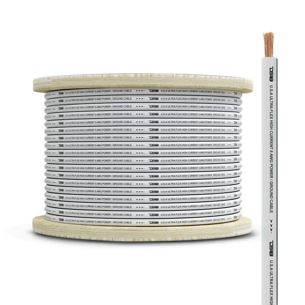 8-GA Marine Grade Tinned 100% Copper OFC Ground Wire -100 Feet