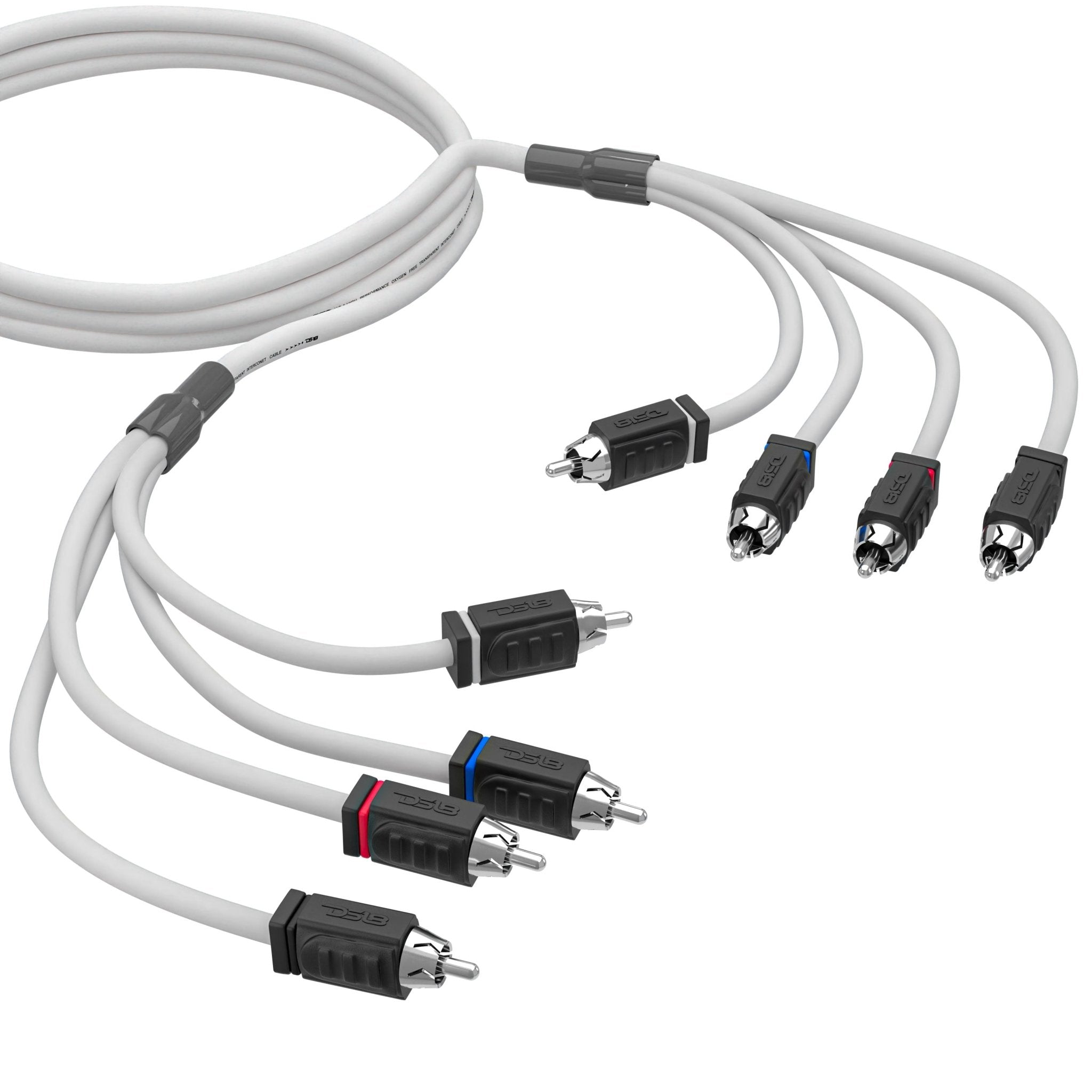 RCA Marine Grade Tinned 100% Copper OFC 6 Feet / 4 Channel - WHITE