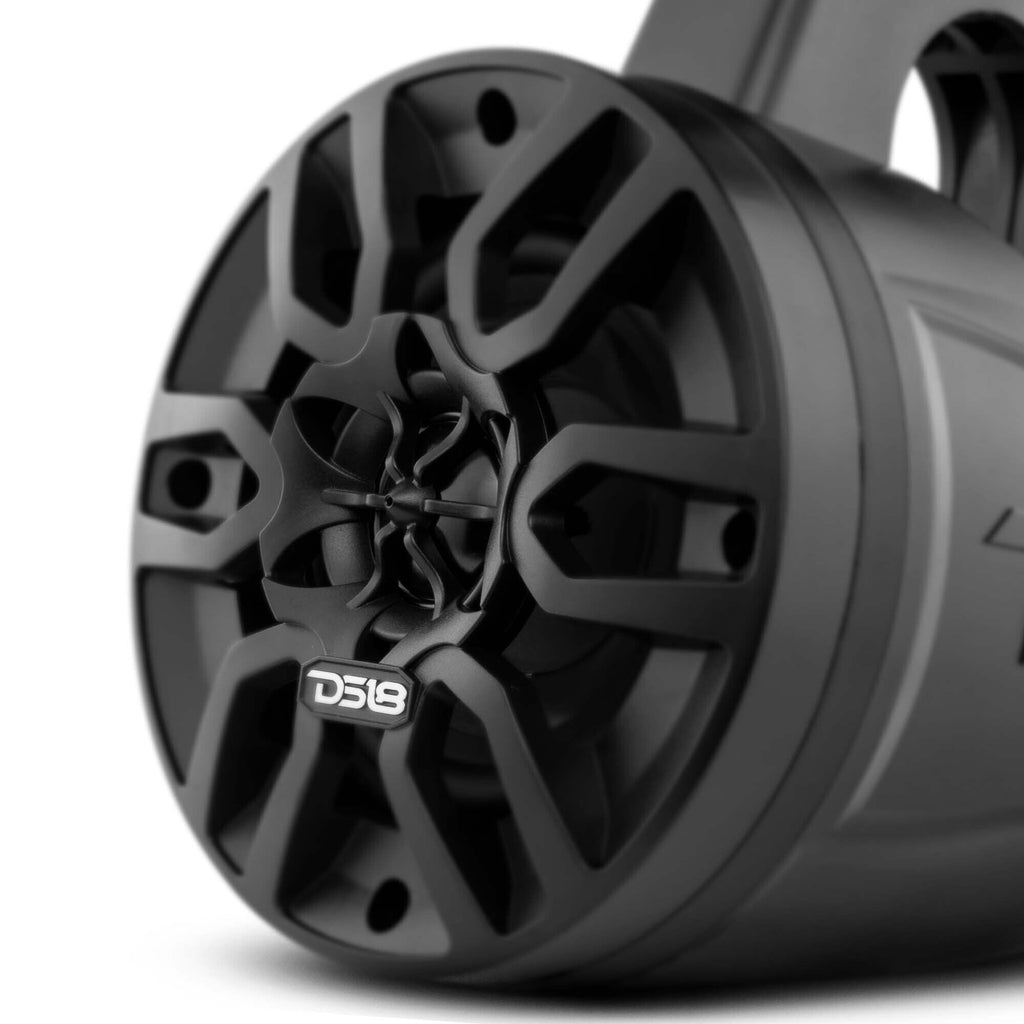 MP 4" Amplified With Bluetooth Wakeboard Tower Speakers 40 Watts Rms -Black