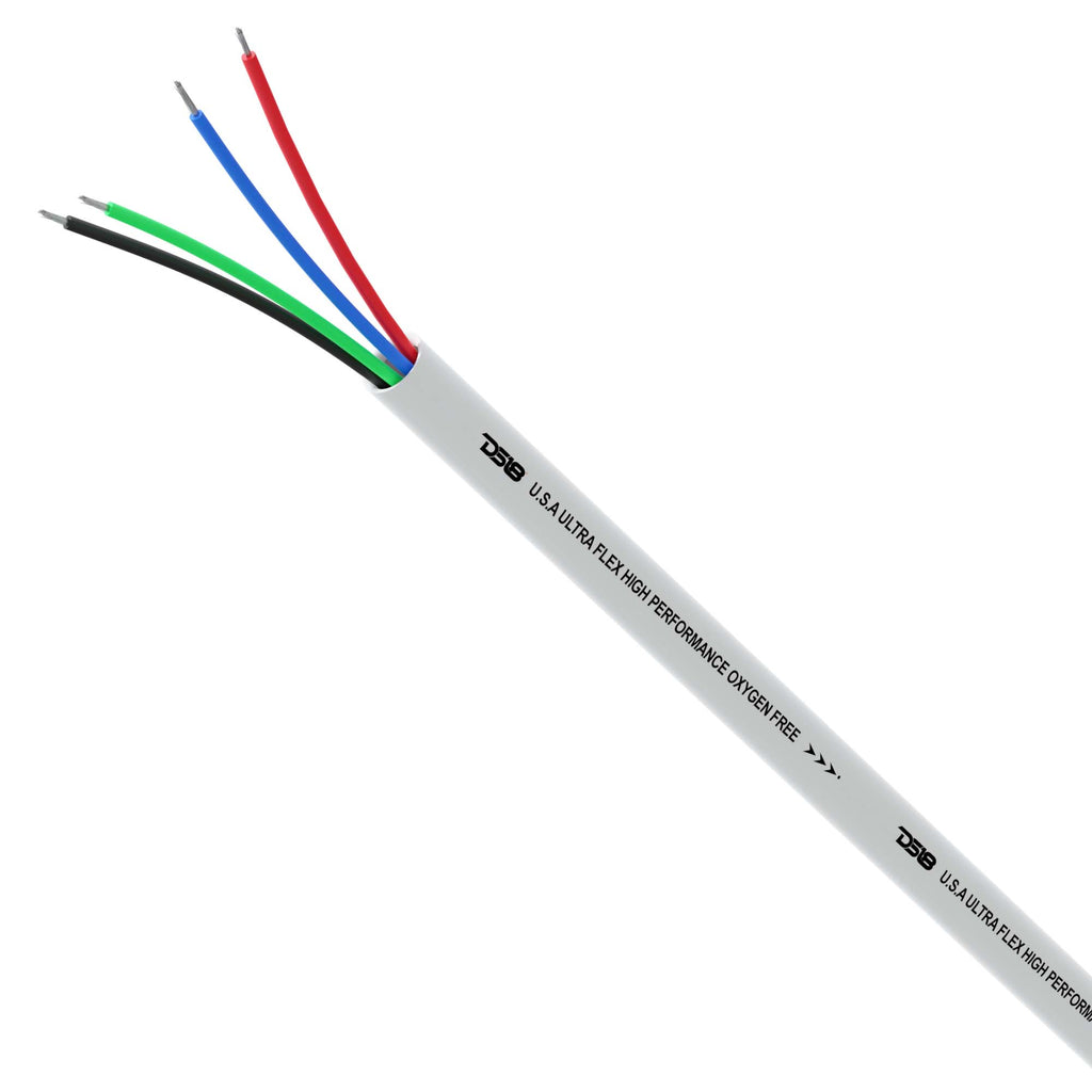 18-GA Marine Tinned 100% Copper OFC LED RGB Wires -100 Feet