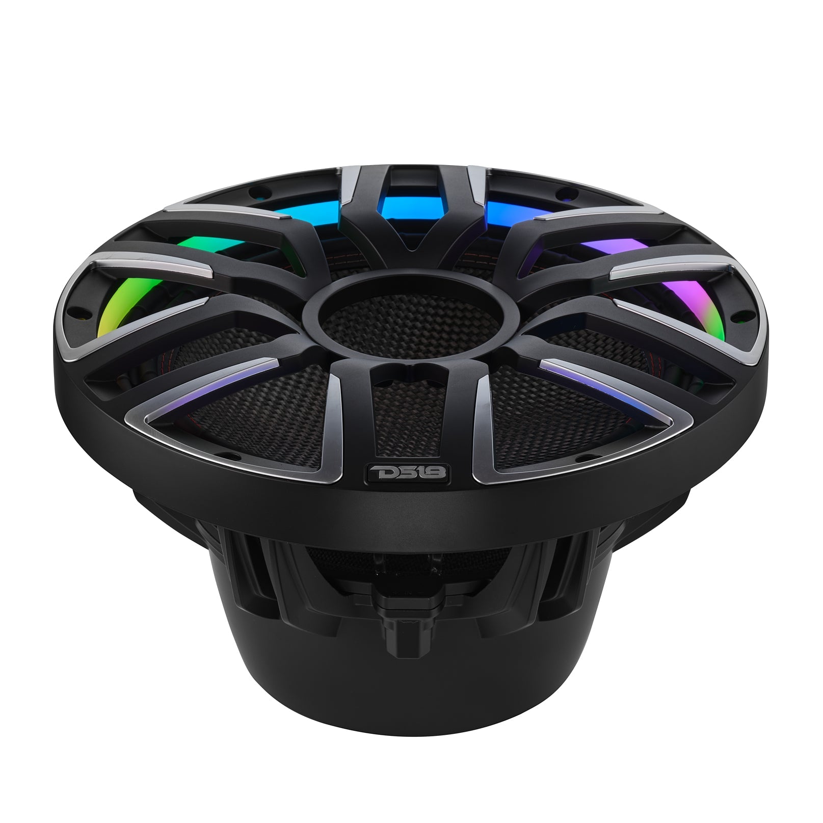 12" Neodymium Marine & Powersport Subwoofer with Digital LED Lights and Carbon Fiber Cone | 800W RMS 4-Ohm