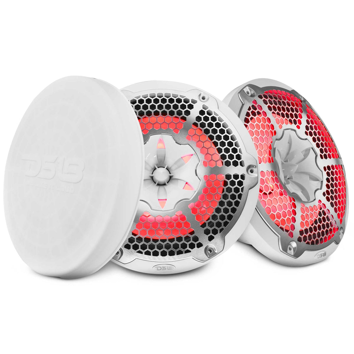 NXL 10" 2-Way Coaxial Marine Speaker with RGB LED Lights 200 Watts Rms 4-Ohm