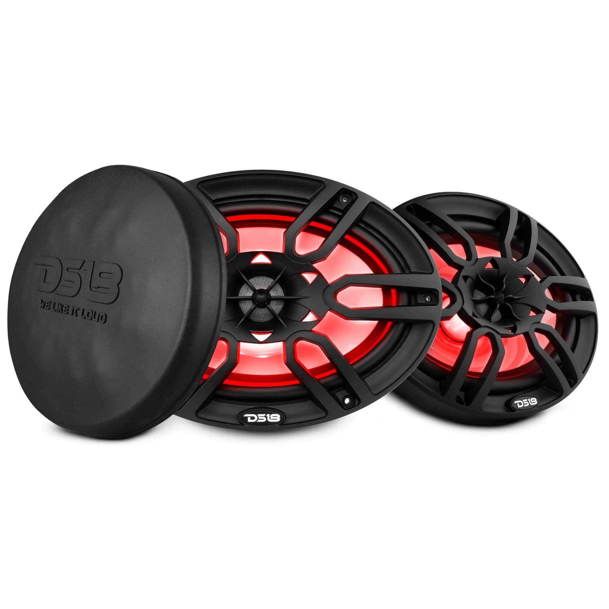 NXL 6x9" 2-Way Coaxial Marine Speaker with LED RGB Lights | 125W RMS 4-Ohm
