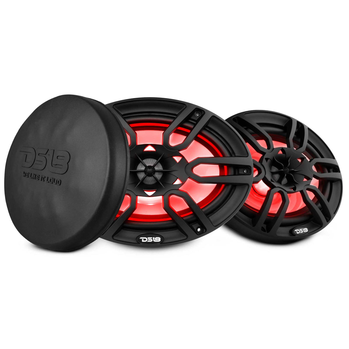NXL 6x9" 2-Way Coaxial Marine Speaker with LED RGB Lights | 125W RMS 4-Ohm