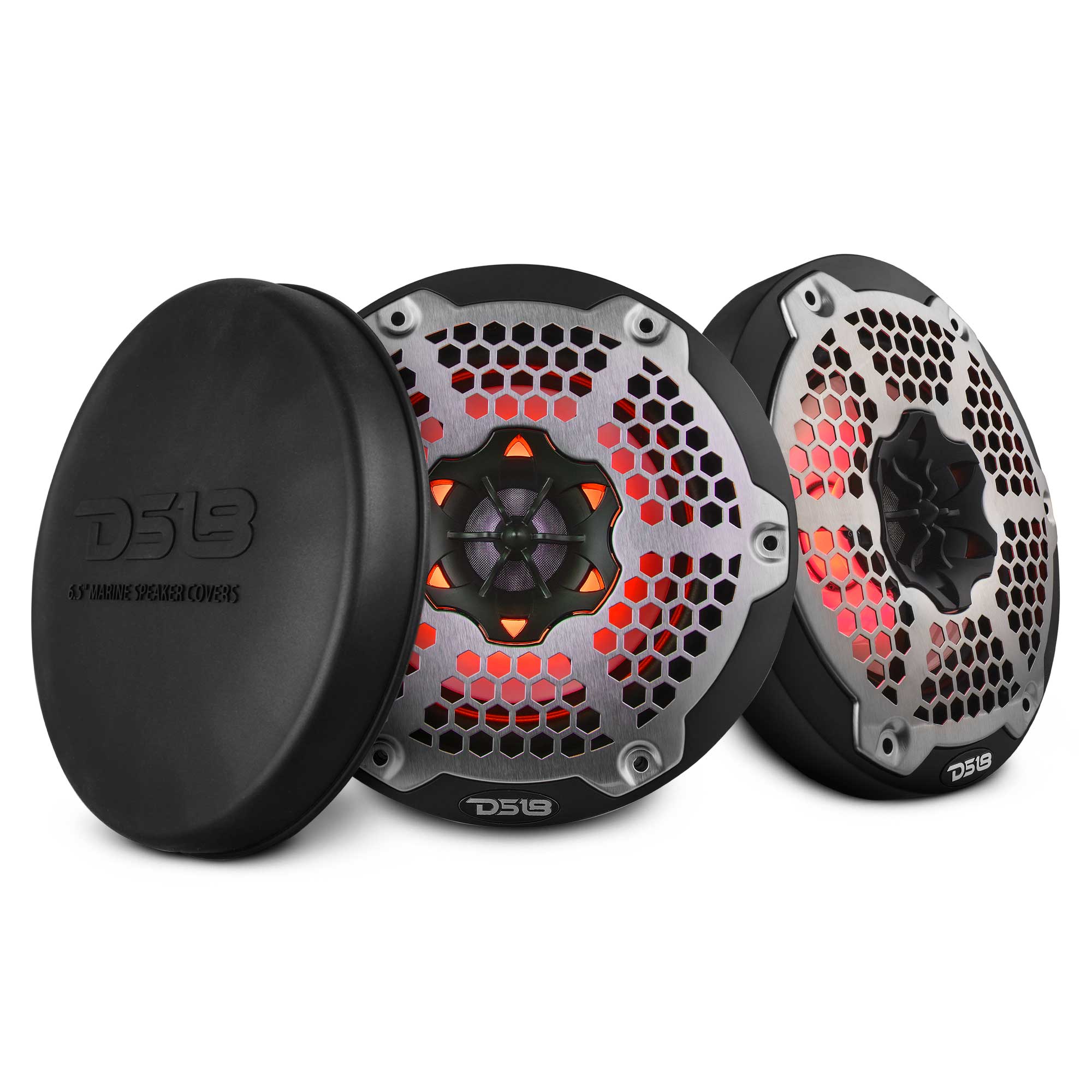 NXL 6.5" 2-Way Coaxial Marine Speaker with RGB LED Lights 100 Watts Rms 4-Ohm