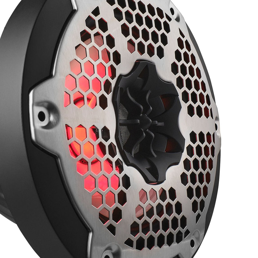NXL 6.5" 2-Way Coaxial Marine Speaker with RGB LED Lights 100 Watts Rms 4-Ohm