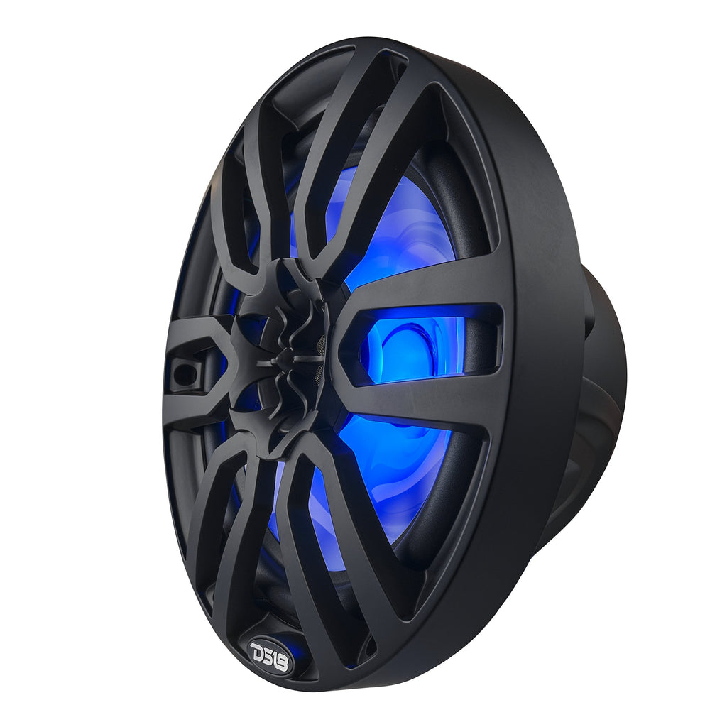 NXL 8" 2-Way Coaxial Marine Speaker with LED RGB Lights | 125W RMS 4-Ohm