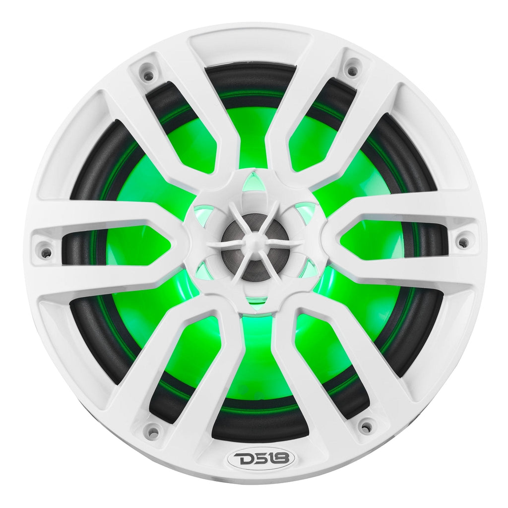 NXL 8" 2-Way Coaxial Marine Speaker with LED RGB Lights | 125W RMS 4-Ohm