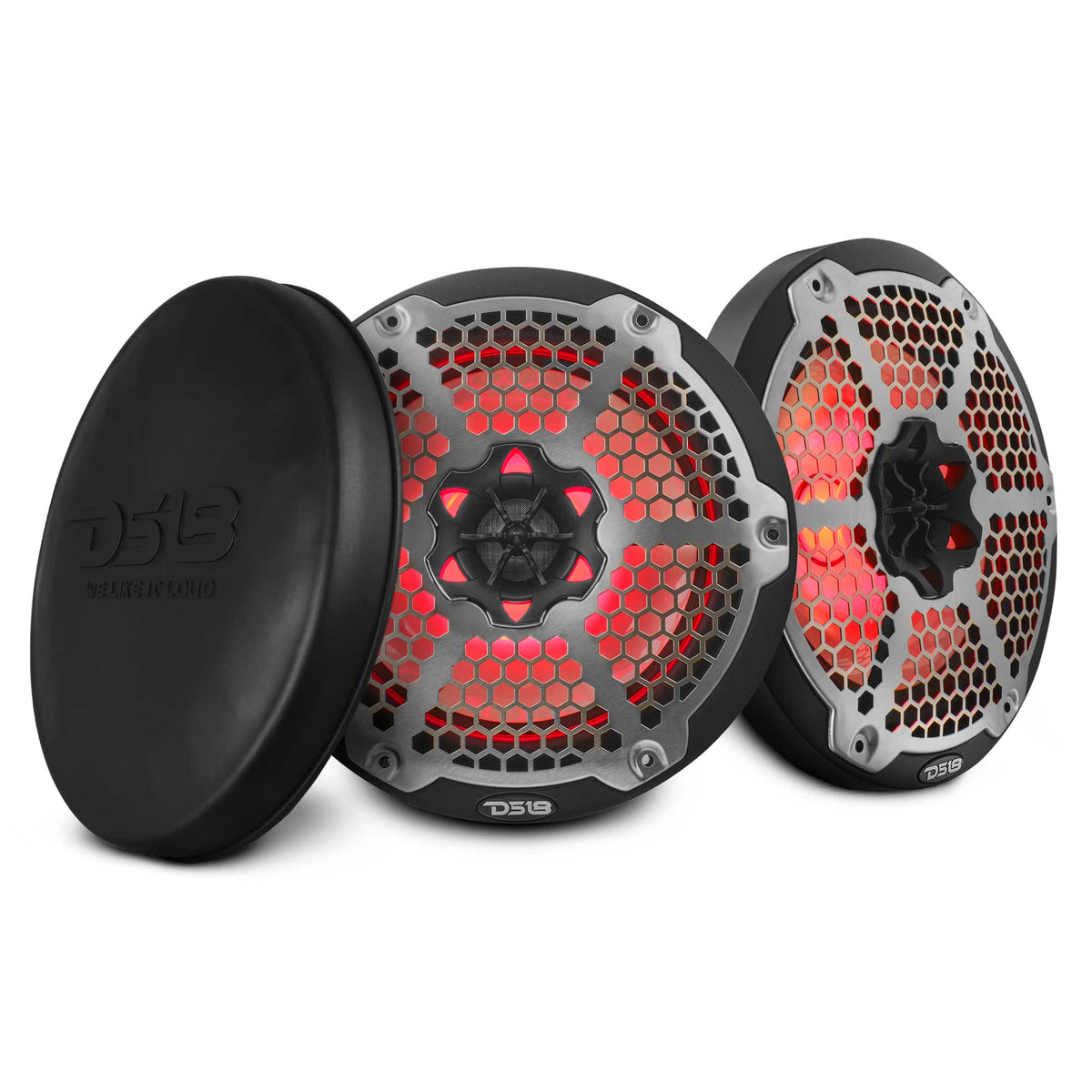 NXL 8" 2-Way Coaxial Marine Speaker With LED RGB Lights 125 Watts Rms 4-Ohm