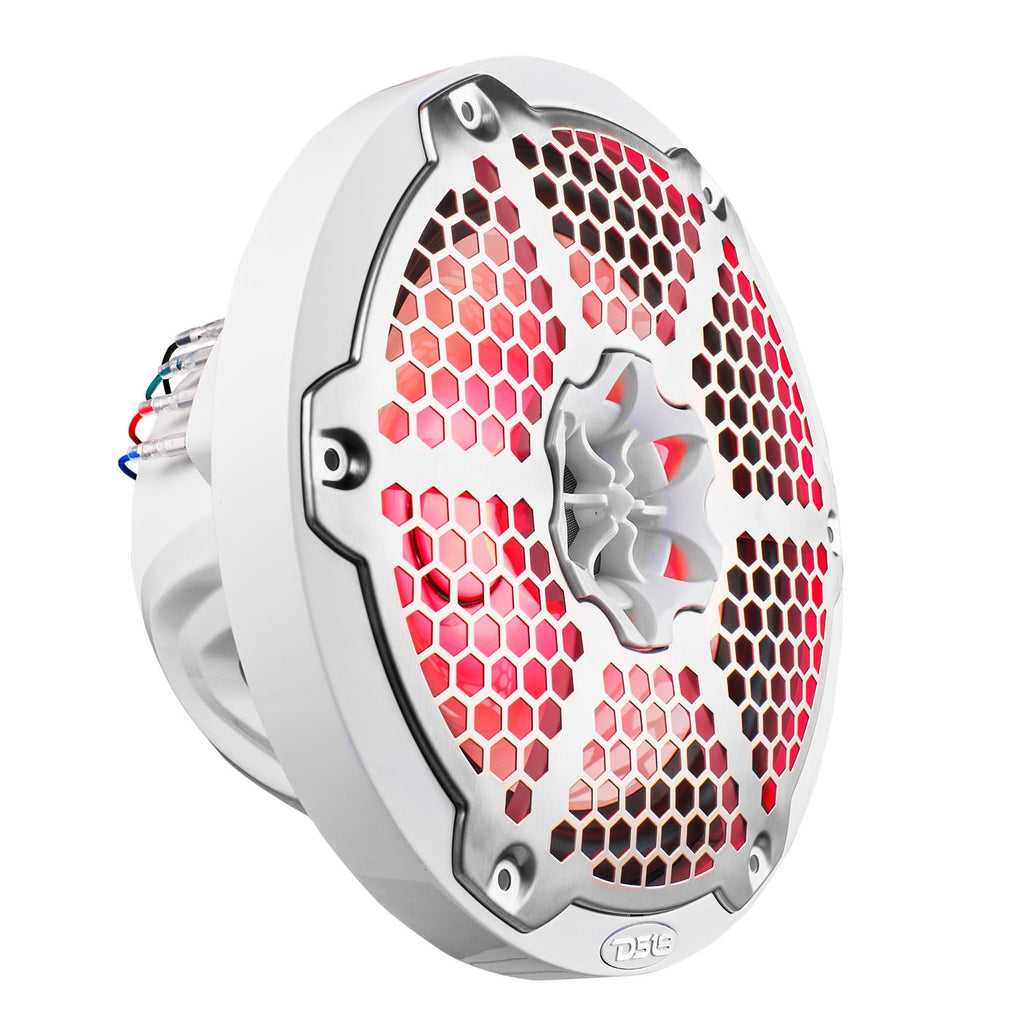 NXL 8" 2-Way Coaxial Marine Speaker With LED RGB Lights 125 Watts Rms 4-Ohm