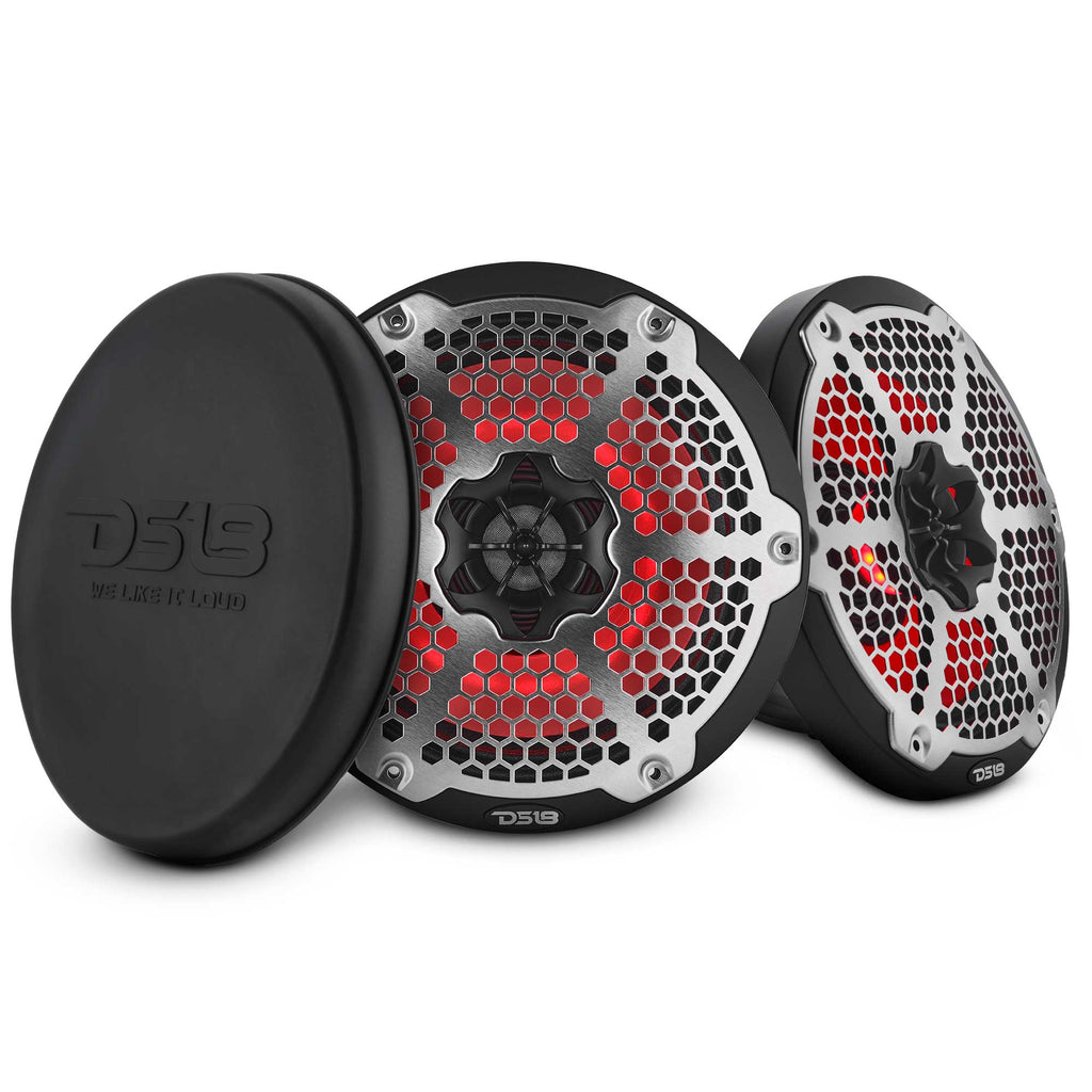 8” Marine 2-Way Hybrid Speaker with RGB LED, Compression Driver and Neodymium Magnet | 350W RMS 4-Ohm