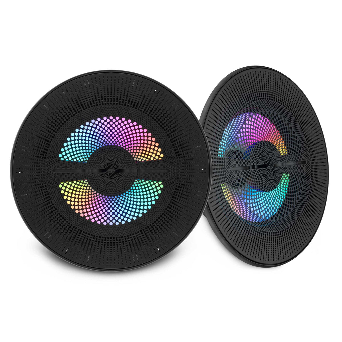 Luxury 8” 2-Way Marine Coaxial Speaker with Digital LED Lights and Flush Magnetic Mount Grille | 175W RMS 4-Ohm