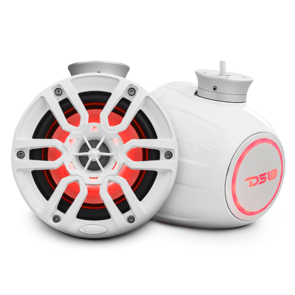 NXL 6.5" Pod 300w Speaker with Integrated RGB LED Lights (Pair) - Perfect For Jet Skis