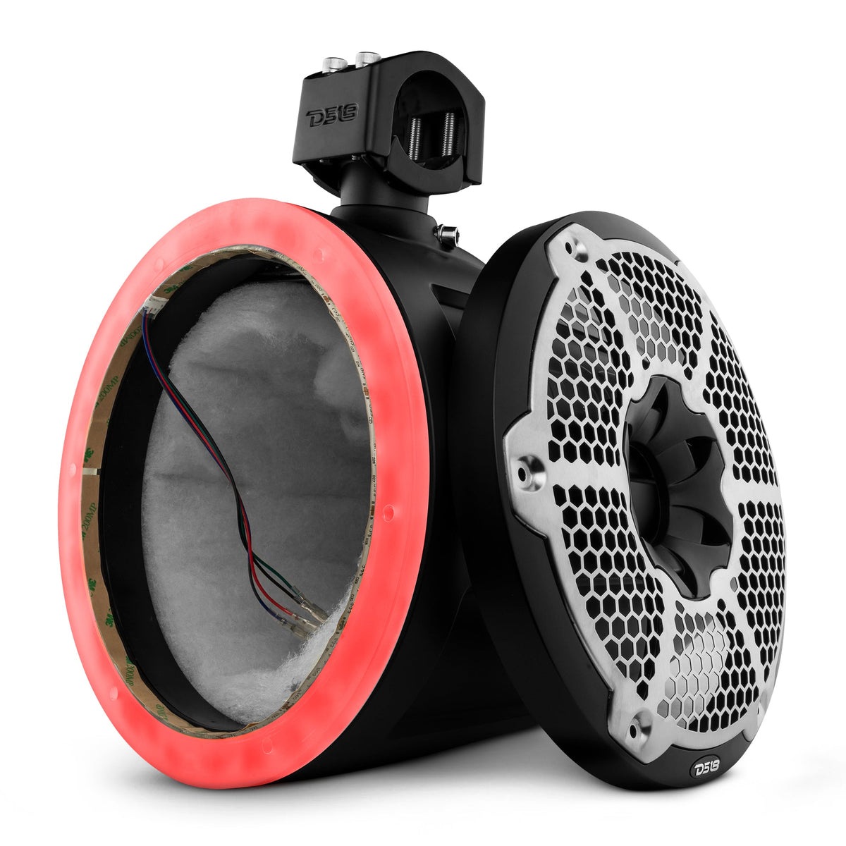 NXL 10" Marine and Powersports Empty Tower with Grill and RGB LED Lights - IP65