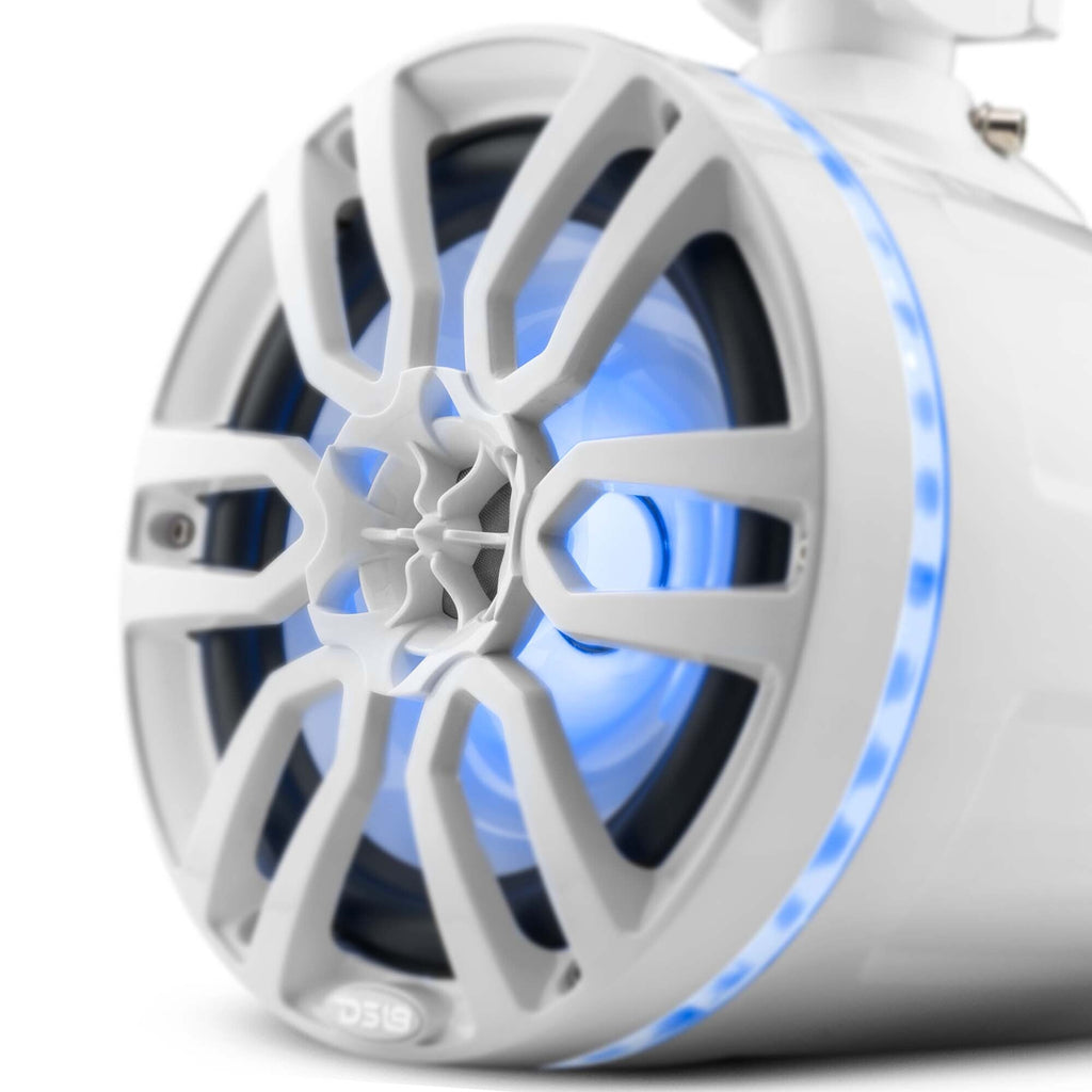 NXL 8" Marine and Powersports Towers LED RGB Lights 125 Watts Rms - White