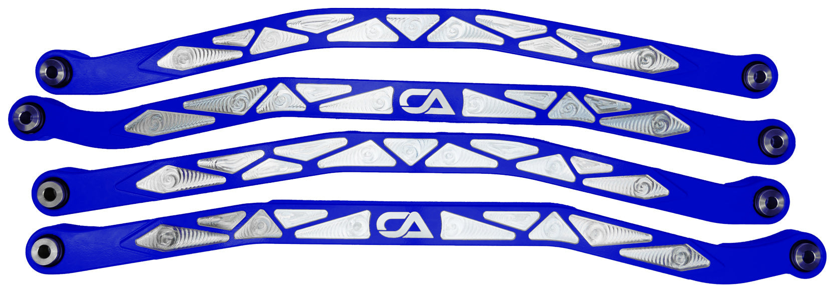 CA Technologies USA Cam-Am X3 High Clearance Radius Rods are the largest and thickest rods on the market providing strength, dependability, and affordability. 1.25 inches thick and 1.5 inches high. Built with FK Brand Spherical bearings. Kit contains four high clearance rods for the highest ground clearance.