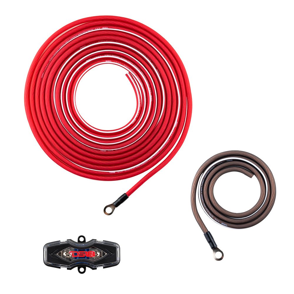 8-GA OFC 100% Copper Amplifier Installation Kit - RED