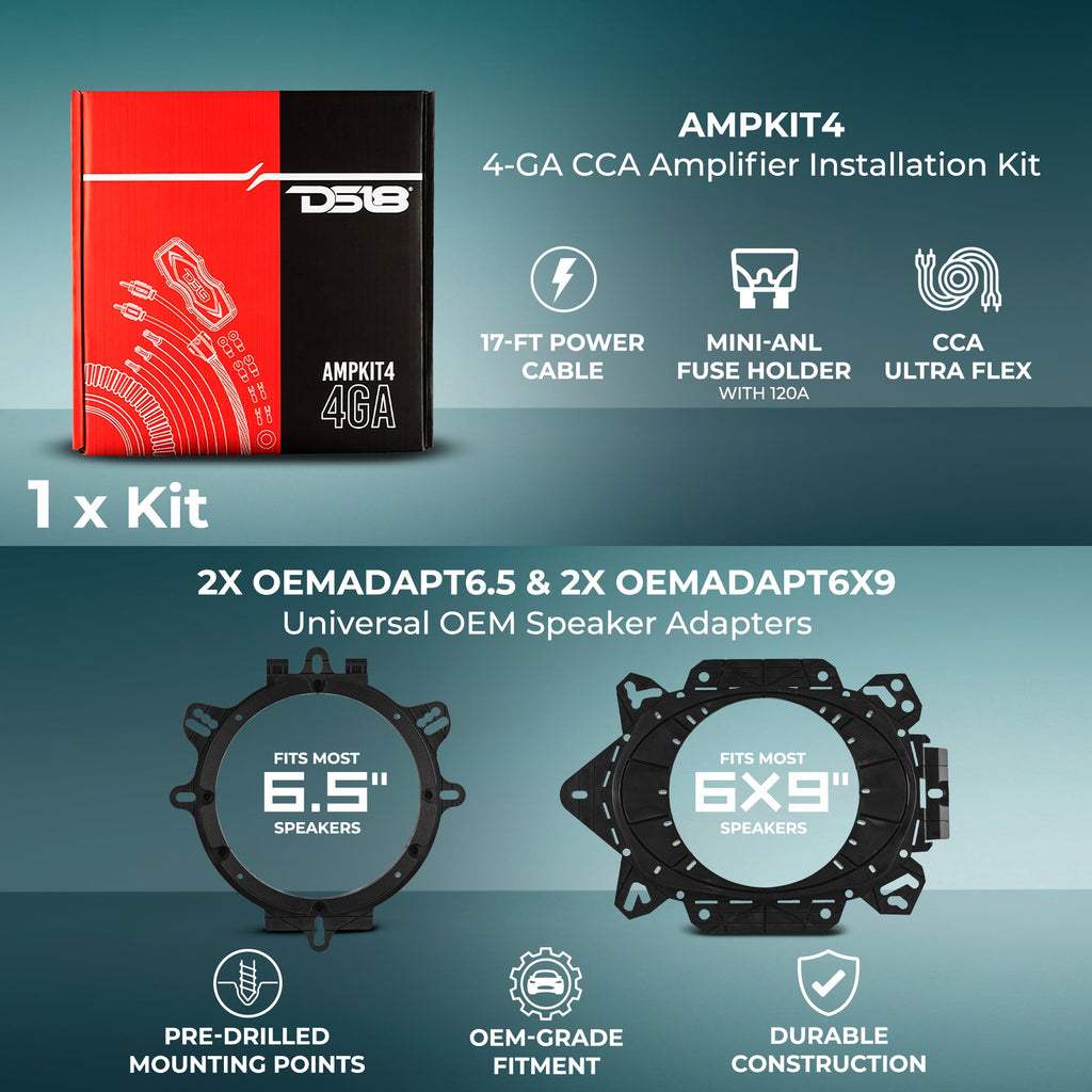 Pro Audio Hybrid Speaker Bundle: 6.5" & 6x9" Midrange Speakers with Built-In Compression Tweeters