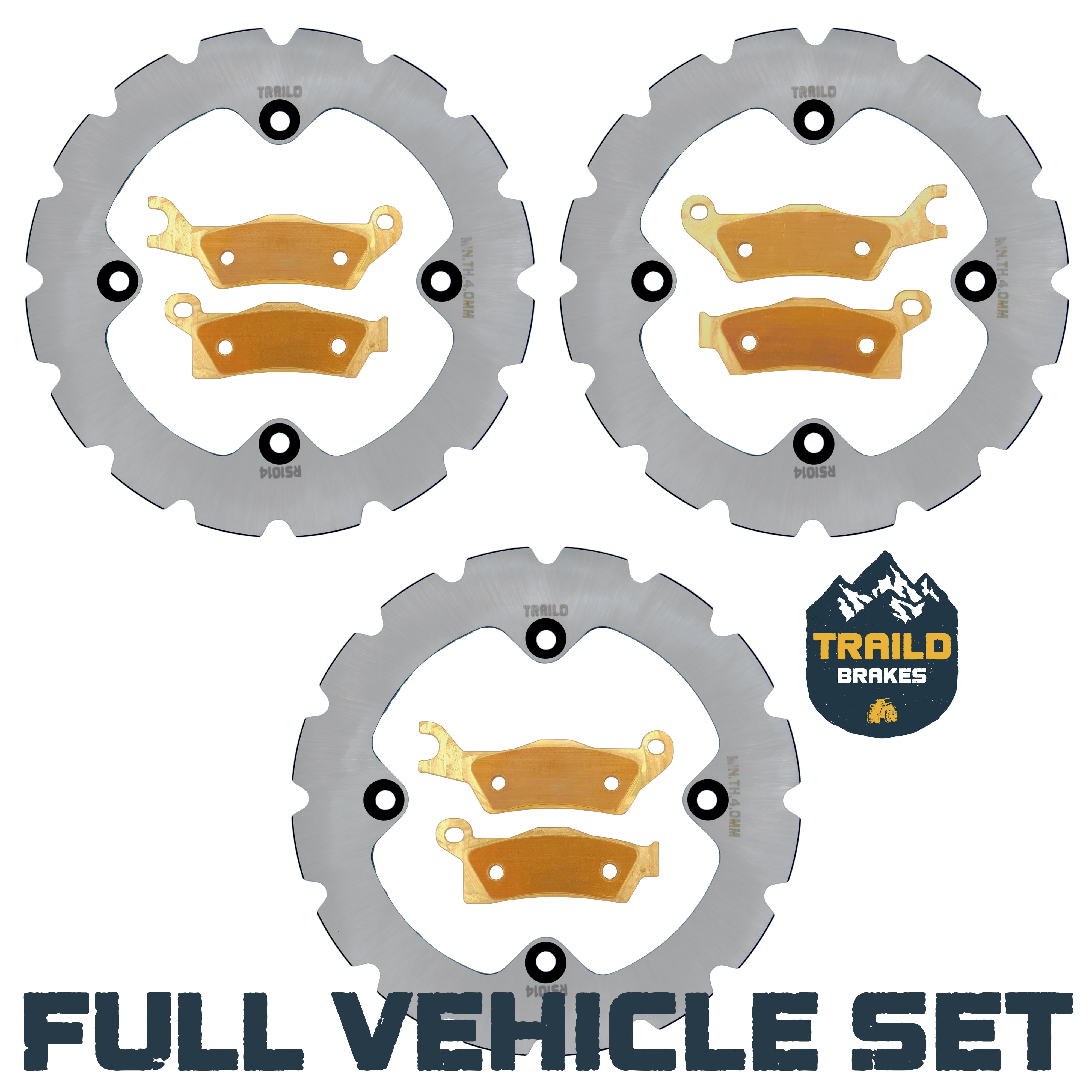 Can-Am Renegade 1000/850/650/570 2020-2026 Ridge Rider Rotor and Pad Kit