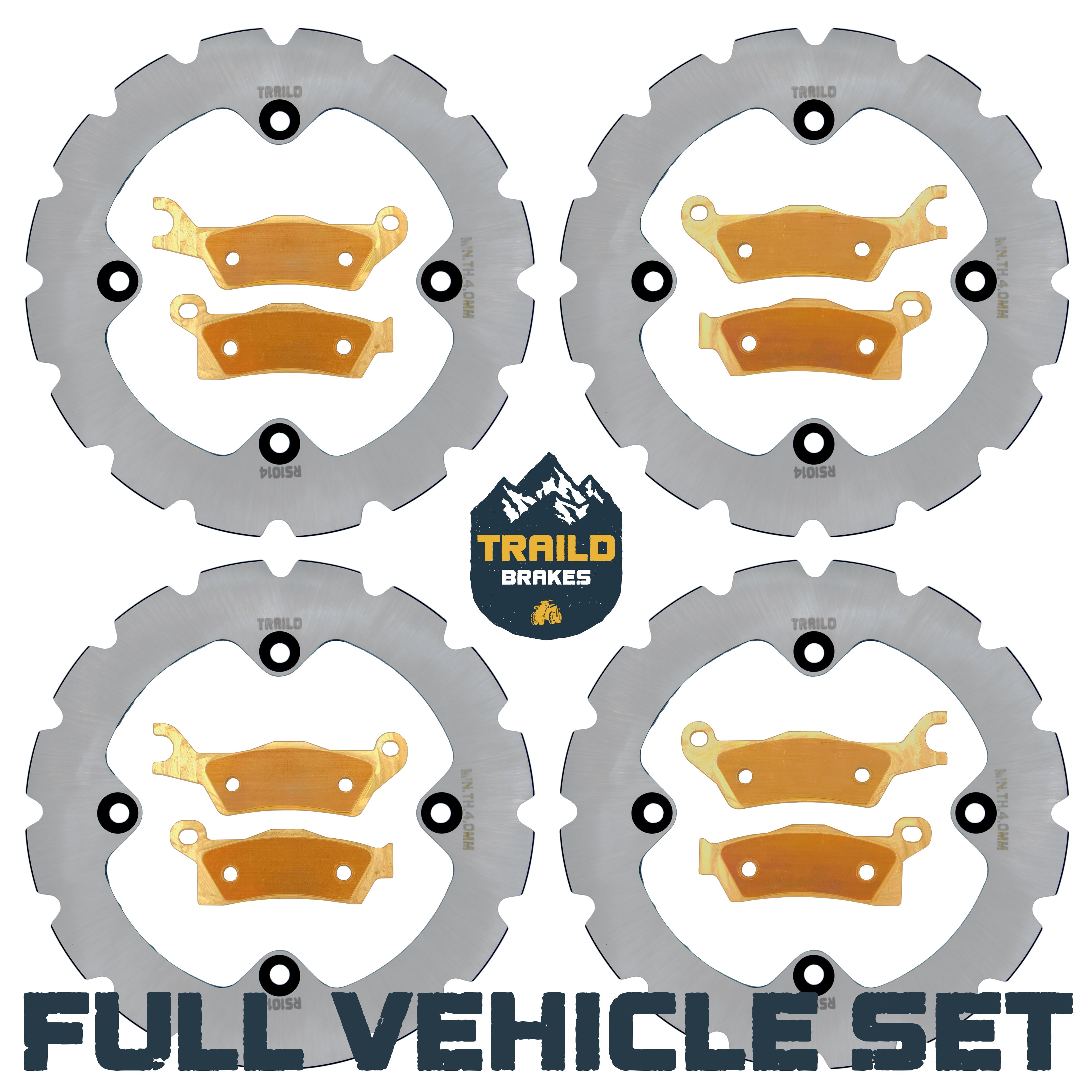 Can-Am Renegade 1000/850/800/570/500 2012-2019 Ridge Rider Rotor and Pad Kit