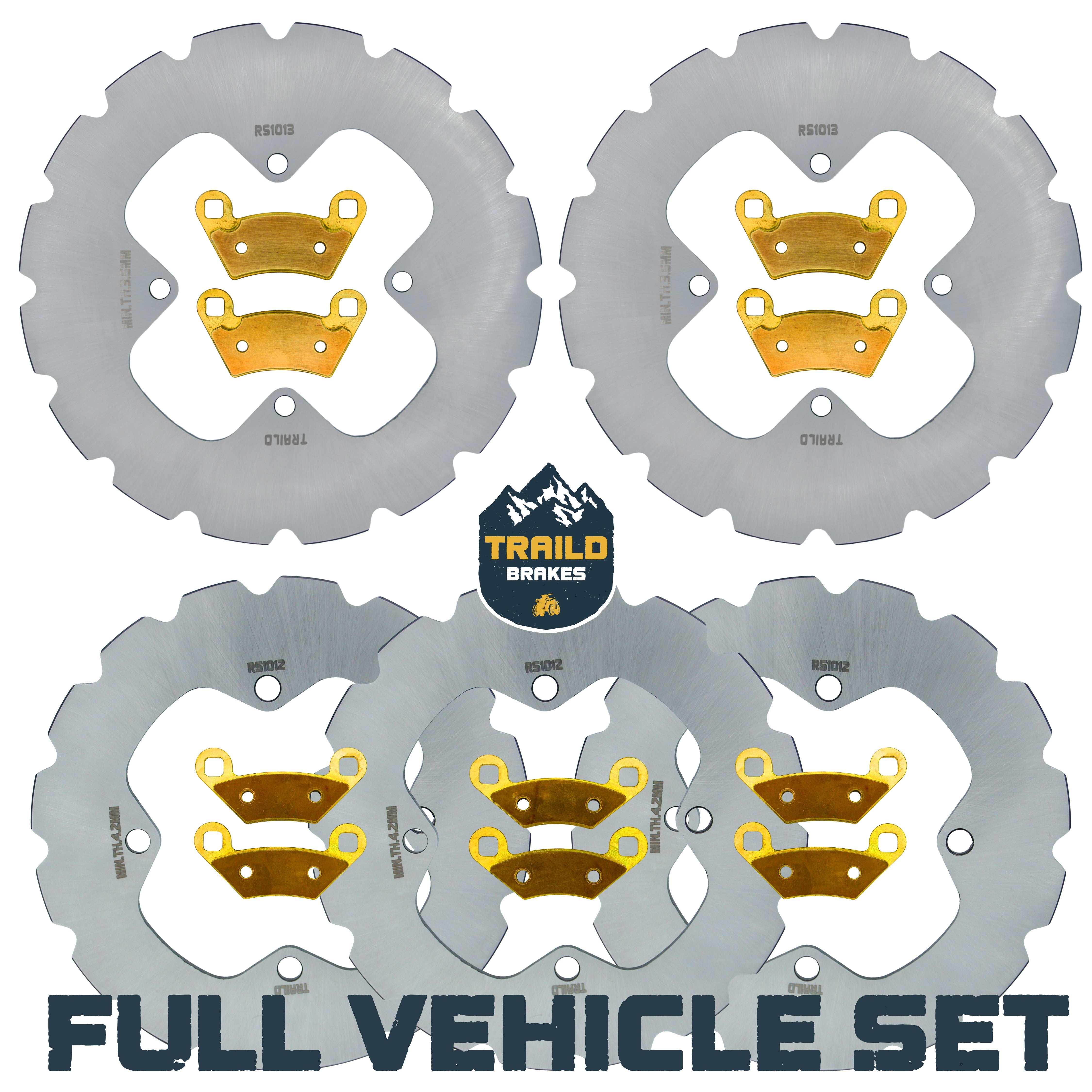 Polaris Sportsman 6x6 570 2017-2026 Ridge Rider Rotor and Pad Kit