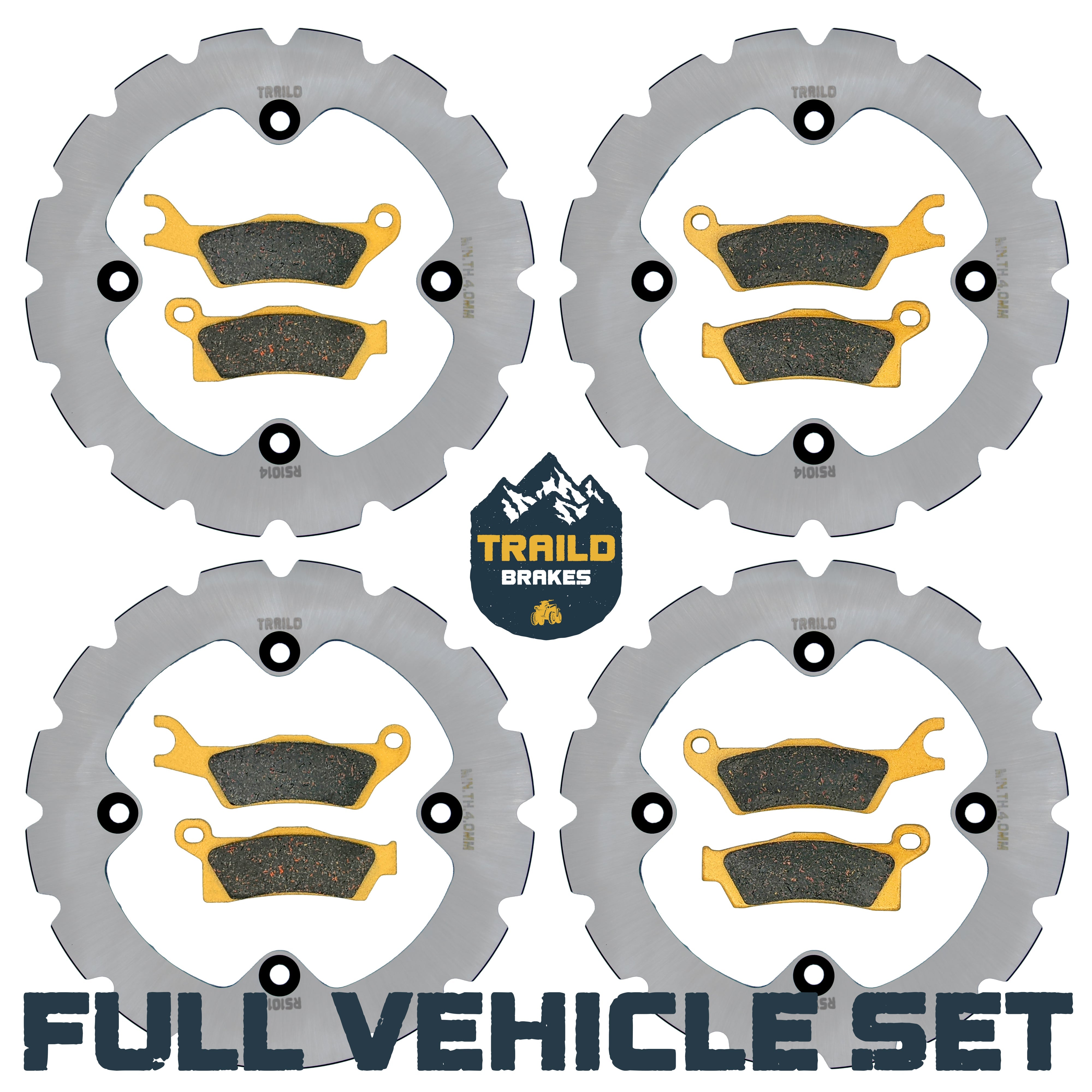 Can-Am Outlander 1000/850/650/450 6x6 2015-2026 Ridge Rider Rotor and Pad Kit