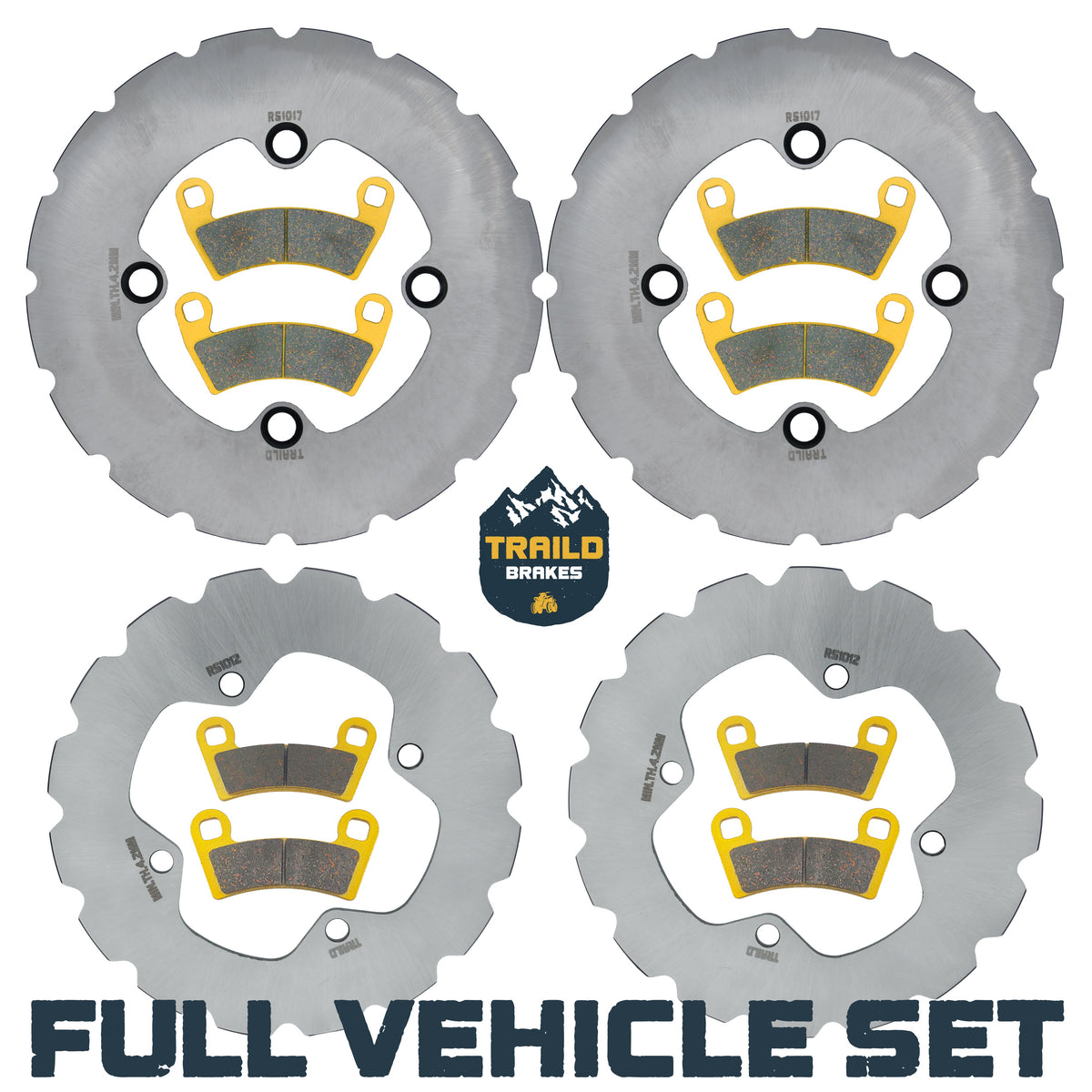 Polaris Ranger XP 1000 / XP Kinetic 2021-2027 Ridge Rider Rotor and Pad Kit