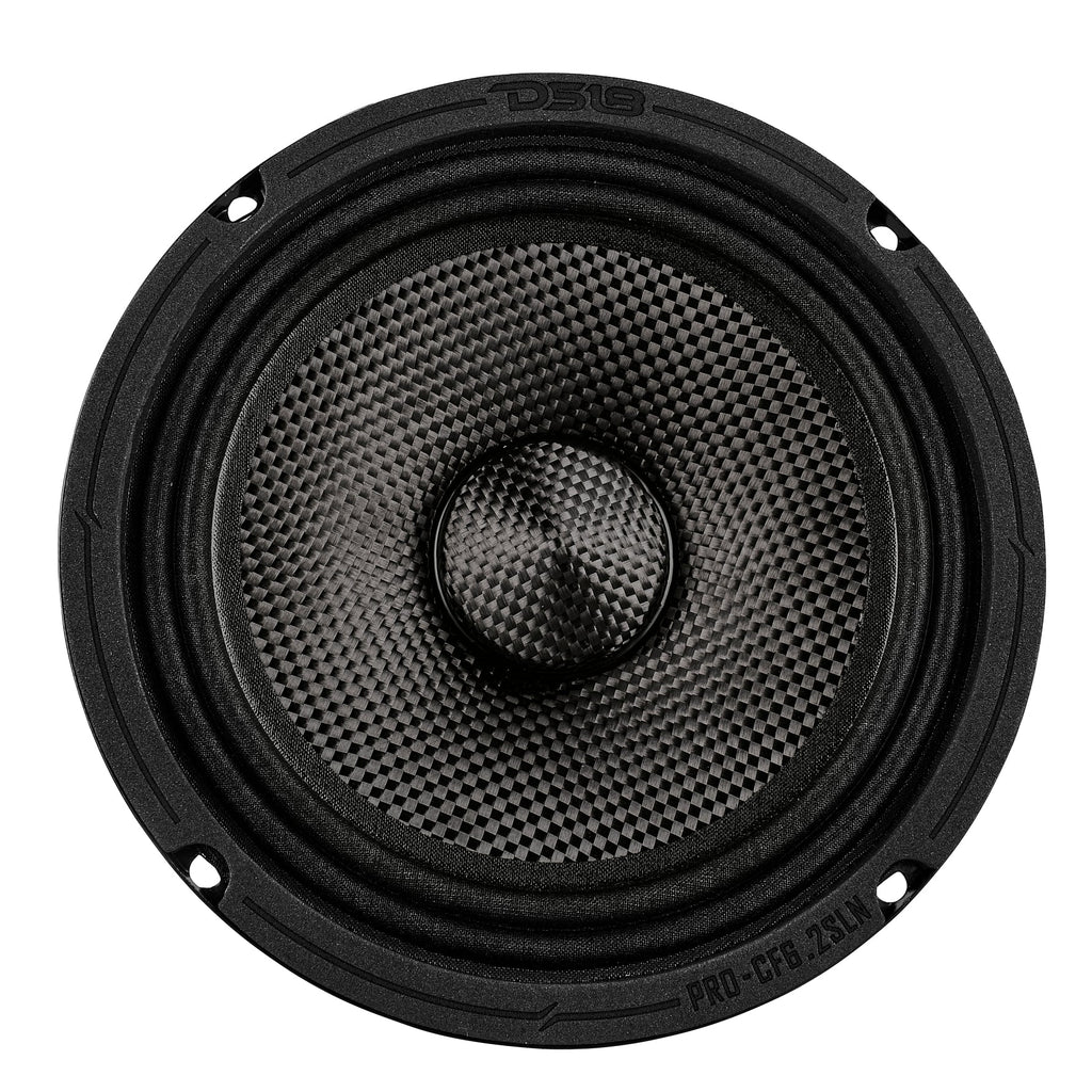 6.5” Slim Motorcycle & Motorsports Loudspeaker With Neodymium Magnet and Water Resistant Carbon Fiber Cone | 2-Ohm 150W RMS