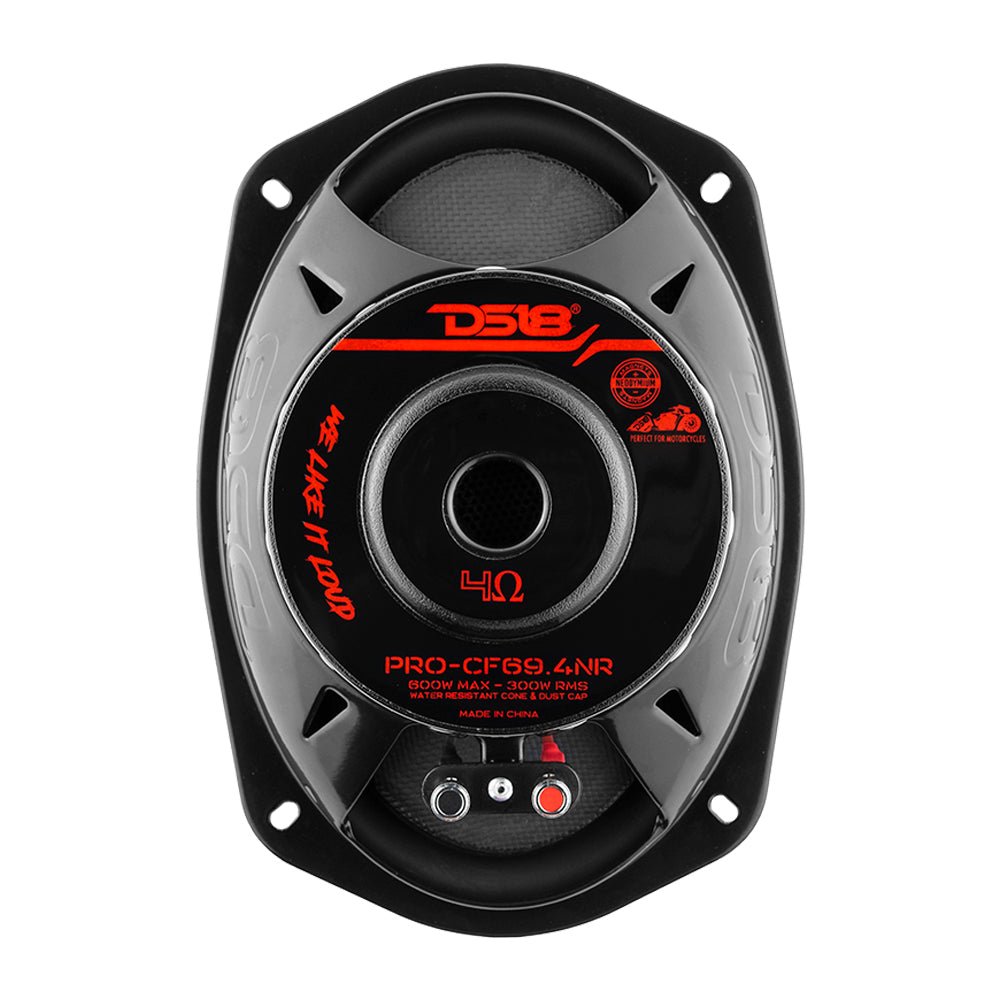 PRO 6x9" Neodymium Carbon Fiber Water resistant Cone Mid-Bass Loudspeaker 300 Watts Rms 4-Ohm