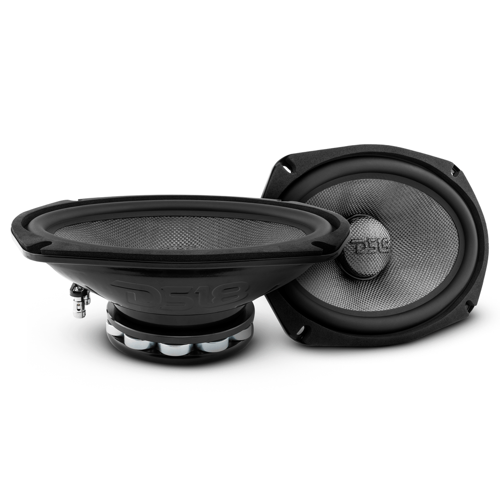 PRO 6x9" Neodymium Carbon Fiber Water resistant Cone Mid-Bass Loudspeaker 300 Watts Rms 4-Ohm