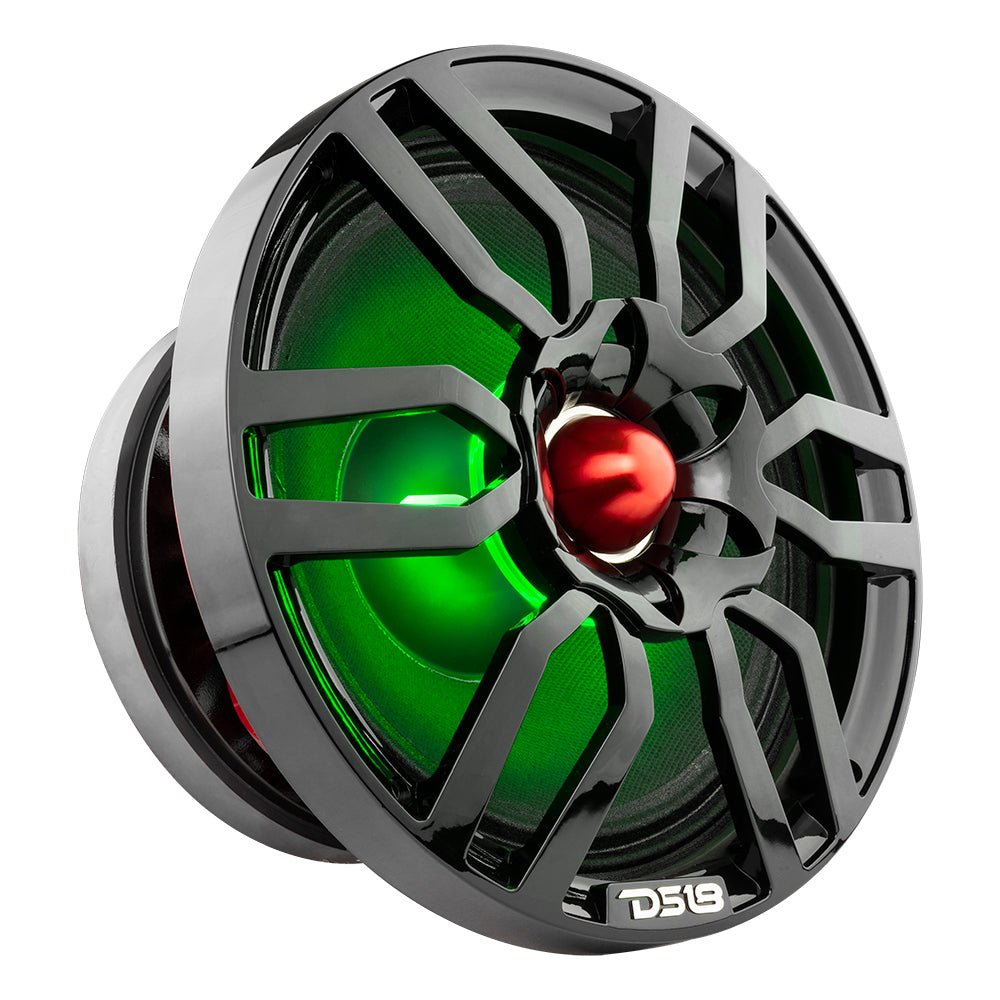 DS18 PRO-GTW10BK 10" Grill with Built-in 1.75" VC  Neodymium Bullet Tweeter and RGB Lights 500 Watts Black