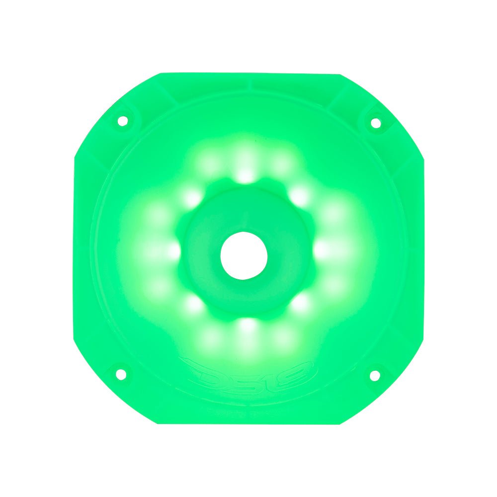 DS18 PRO-HA110CL Twist On 1" 110° 6.14" Depth Plastic Horn Clear with RGB LED Lights