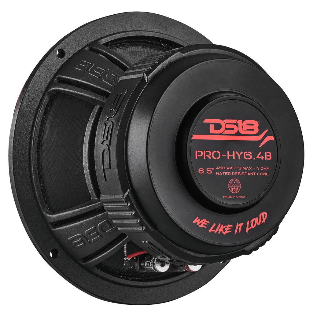 PRO 6.5" Coaxial Hybrid Mid-Range Water resistant Cone Loudspeaker with Built-in Driver 225 Watts Rms 4-Ohm